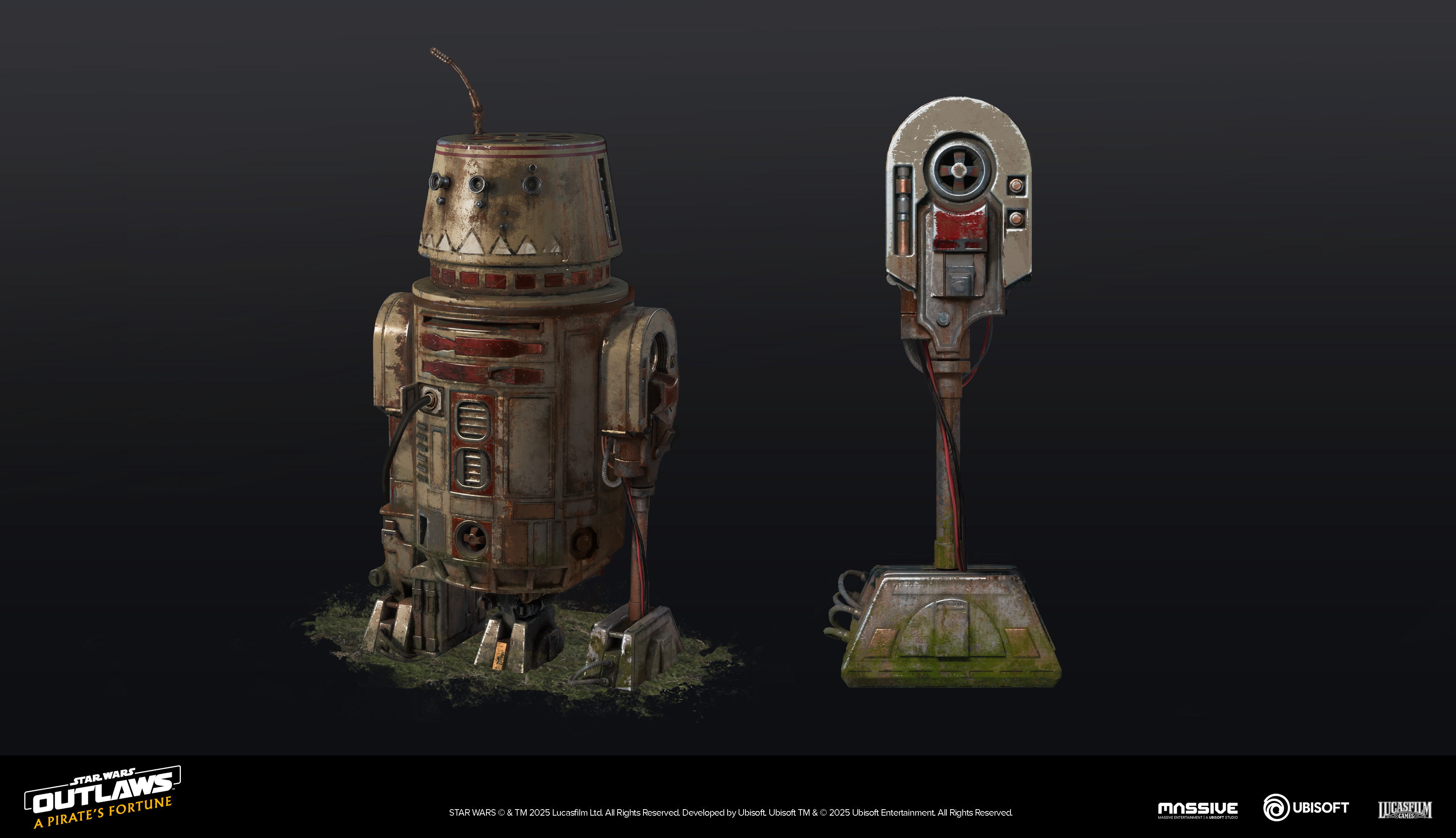 R5-P8, the ohnaka gang's droid, was left to guard the hideout.
