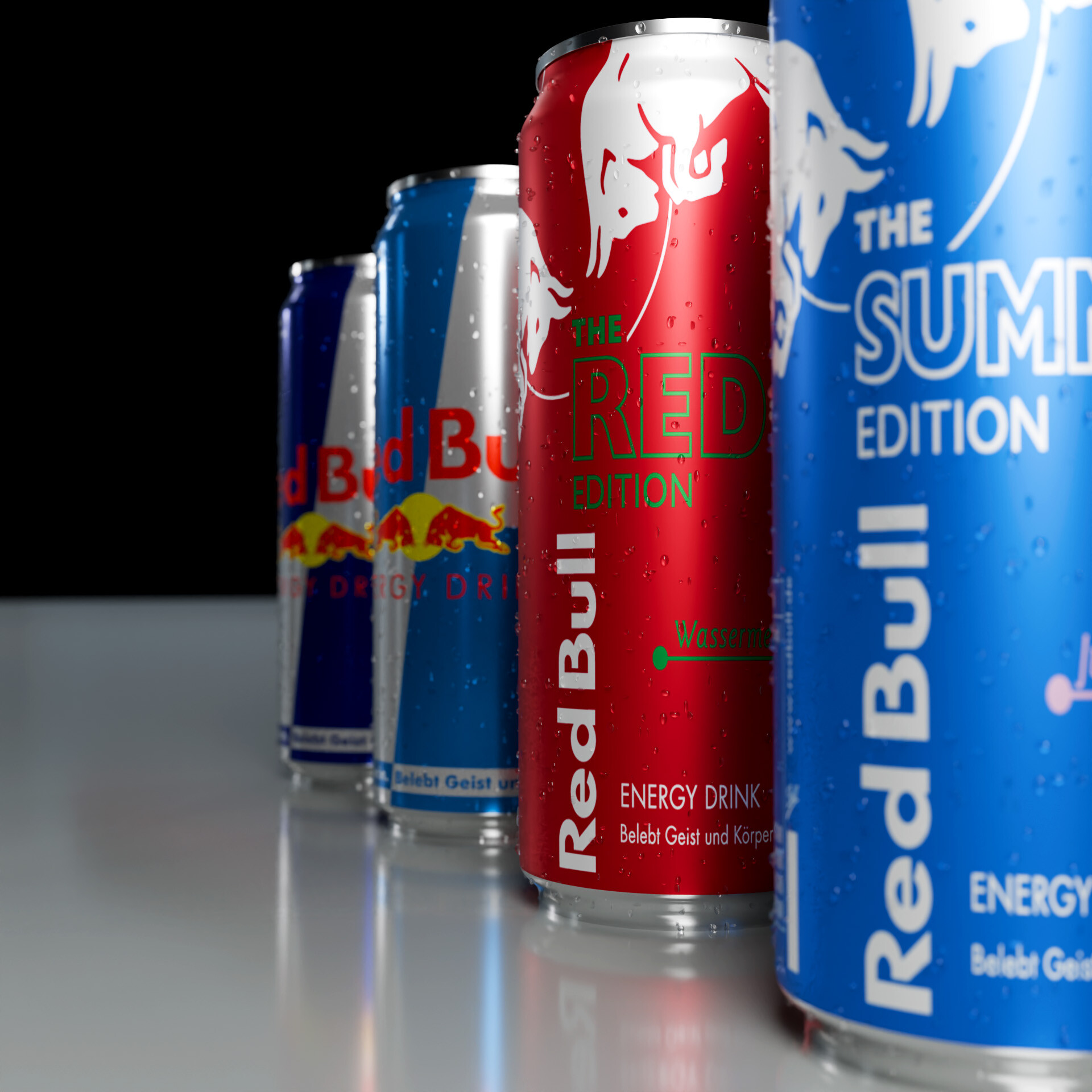 ArtStation Low Poly Red Bull Cans Fridge – Blender 3D