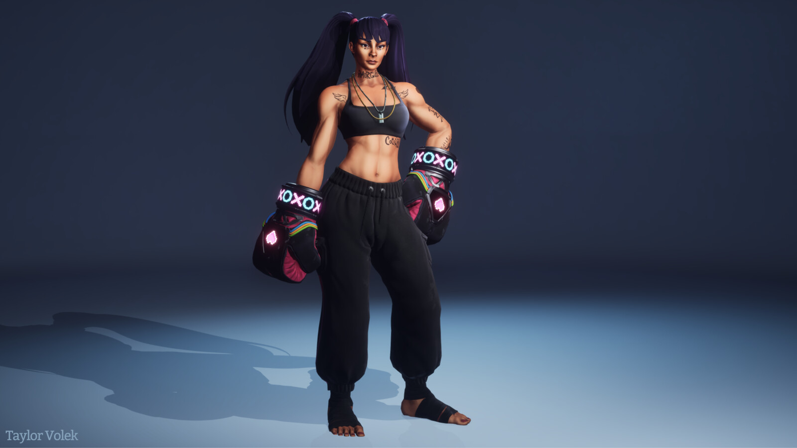 Stylized Boxer – Real-Time Character