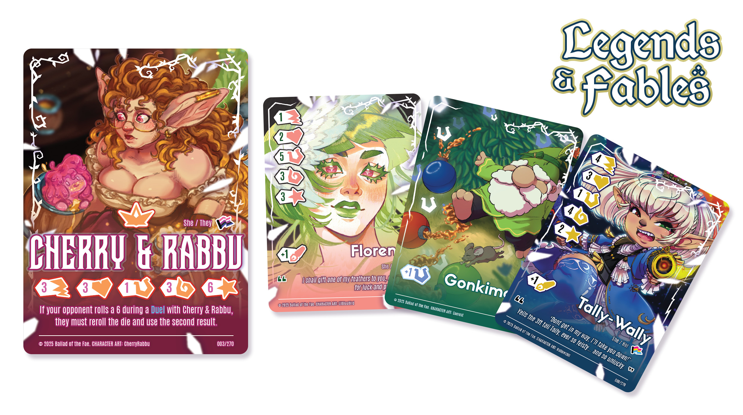 Final card art for the Legends &amp; Fables deck