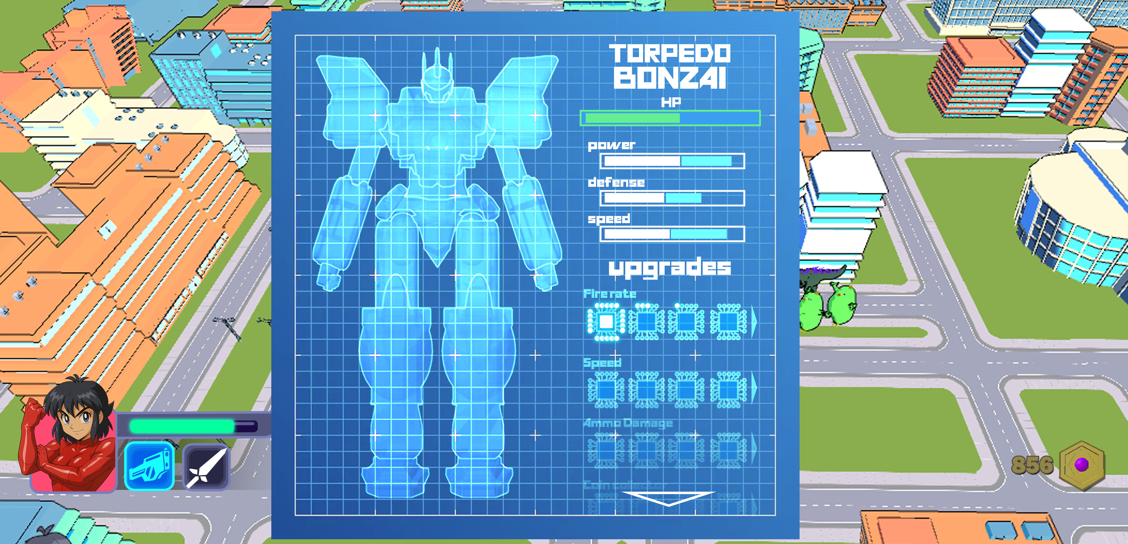 Upgrade Menu that the player can access midgame