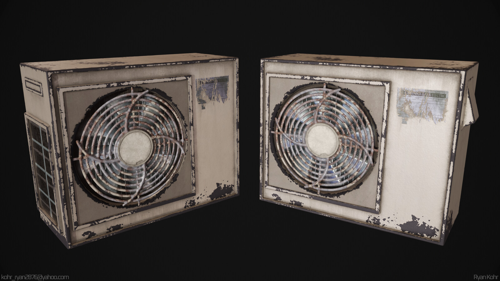 One of the handful of custom props for the scene such as, pipes, wires, billboards, posters, and electrical boxes