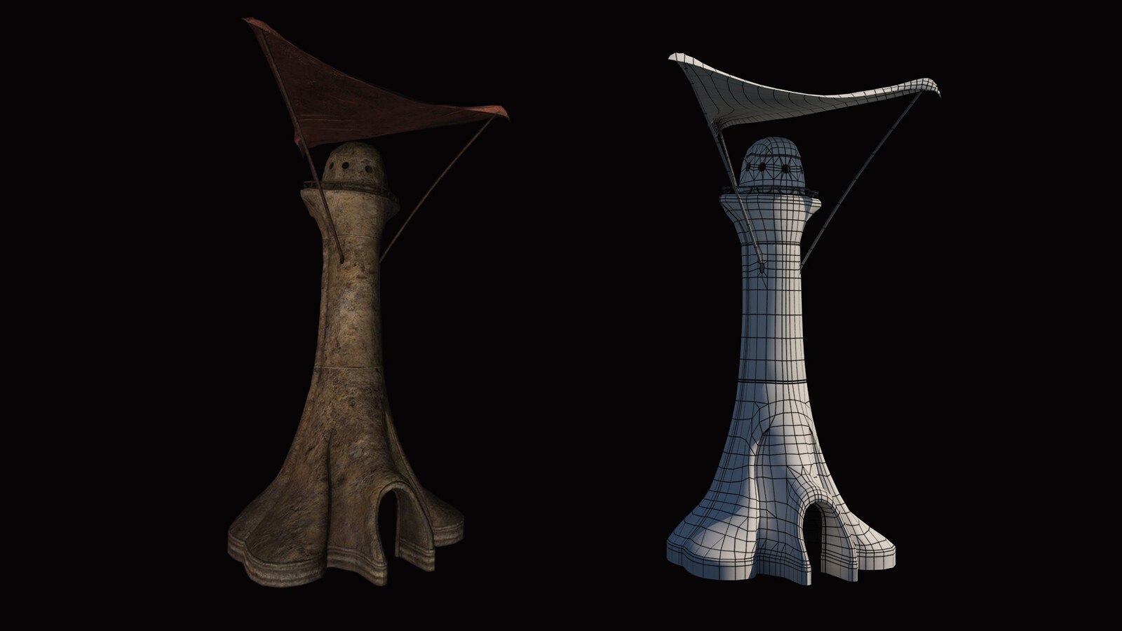 Redoran Guard Towers, concepts by https://www.artstation.com/awilmot