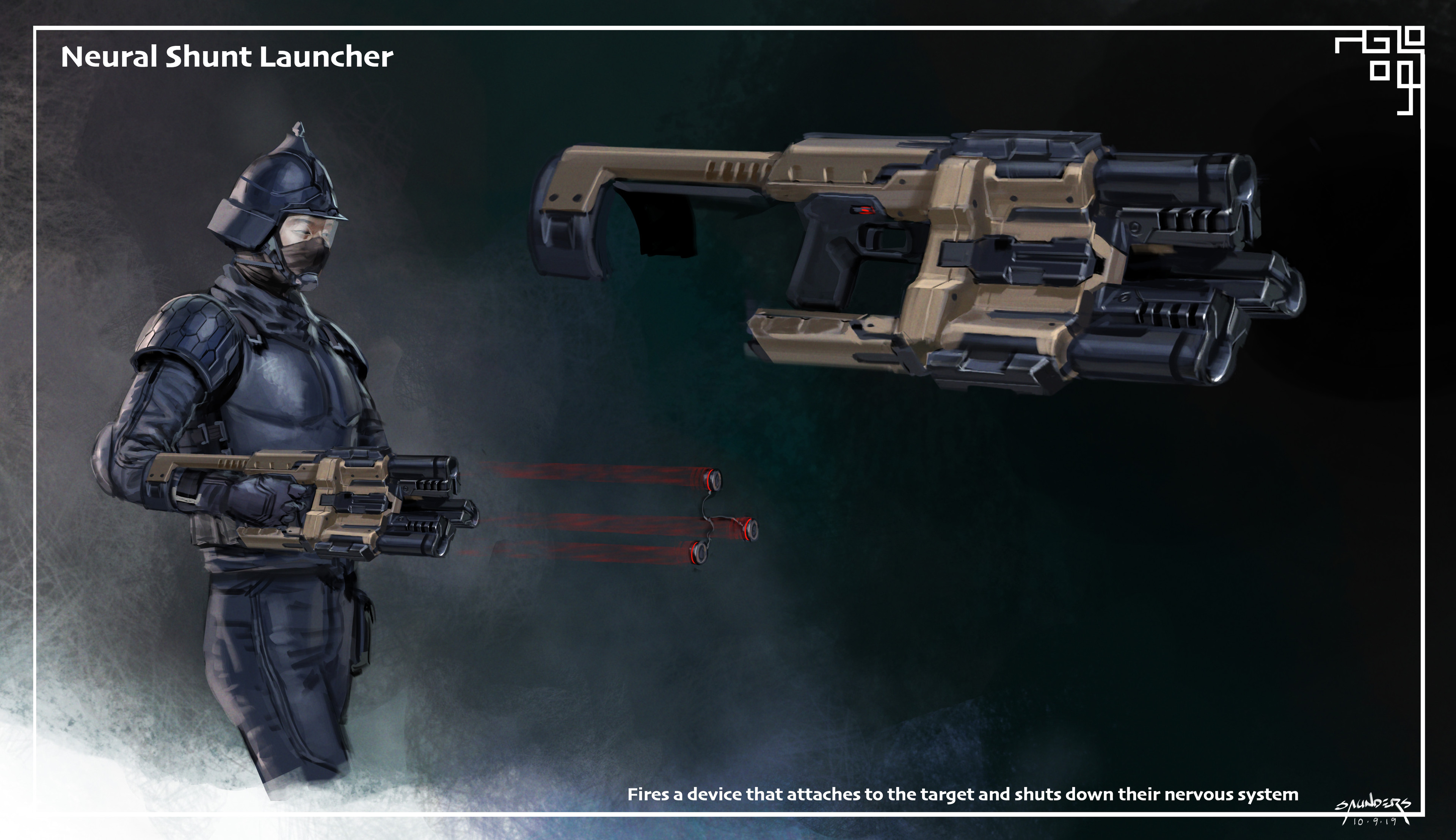 A gun that launches a "bolo"-like projectile...