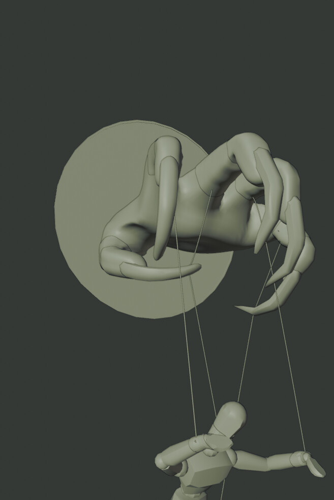 Textureless hand close up