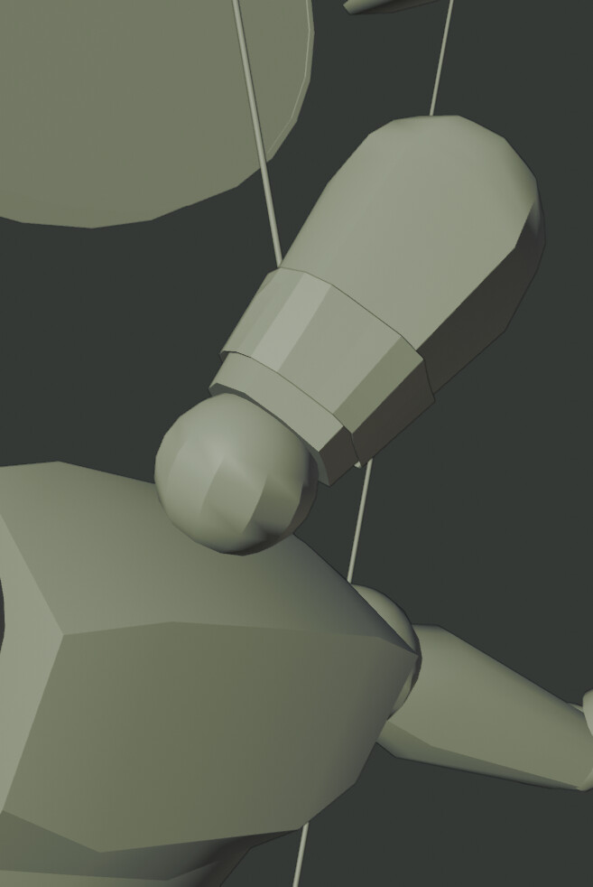 Textureless head close up