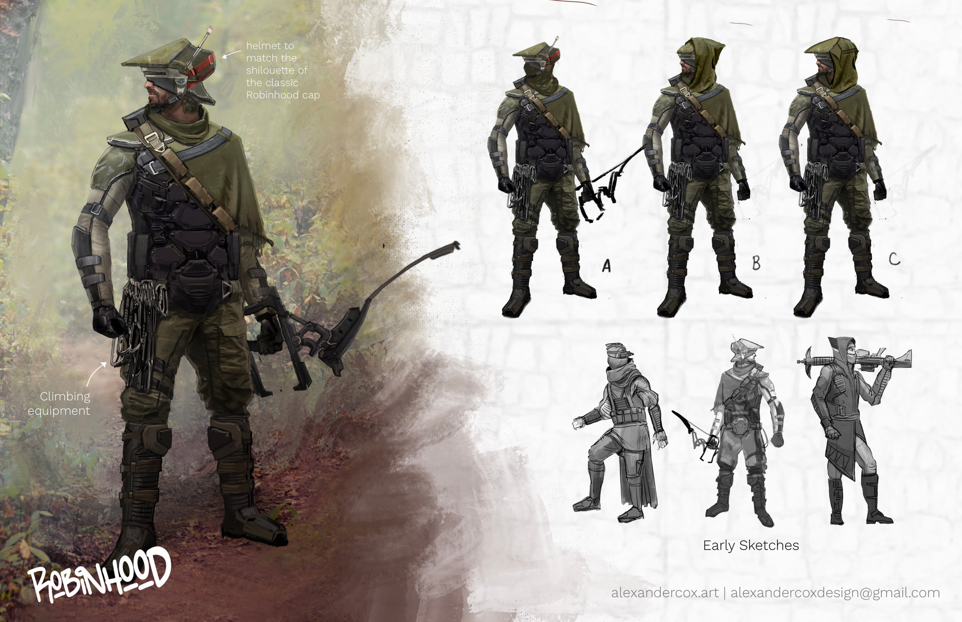 Hero image, variations, and sketches