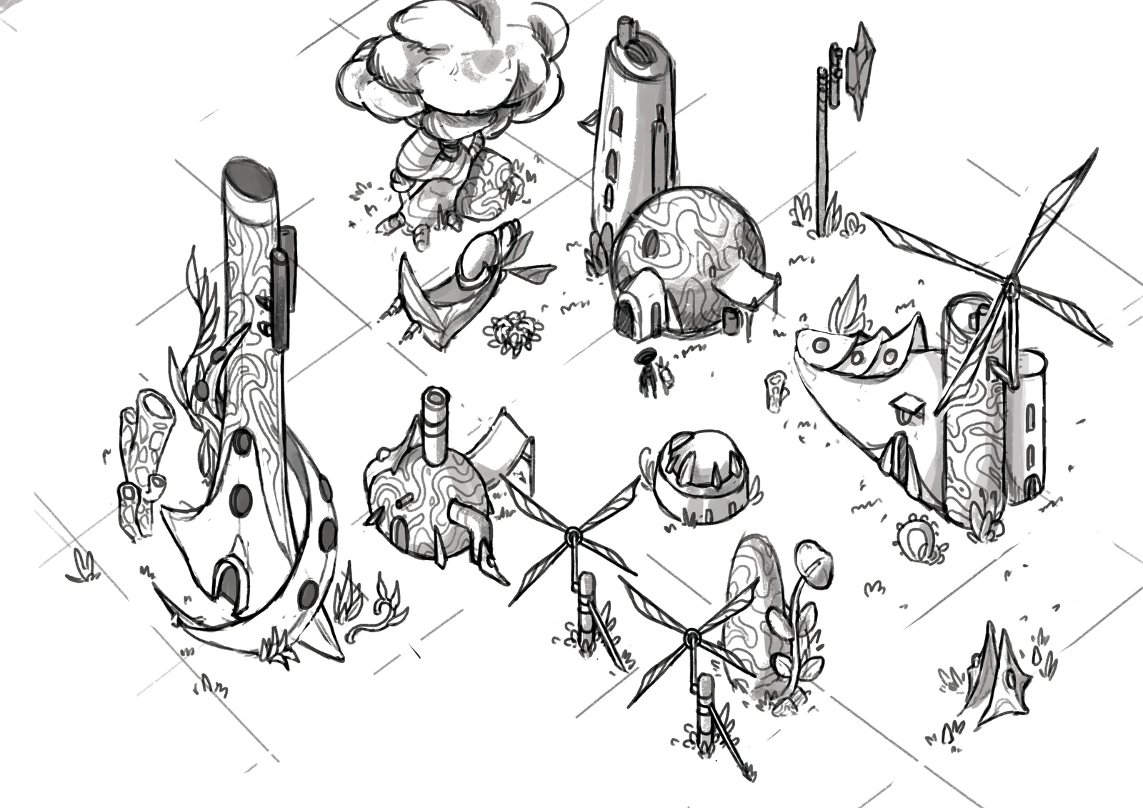 Top-view strategy game concept