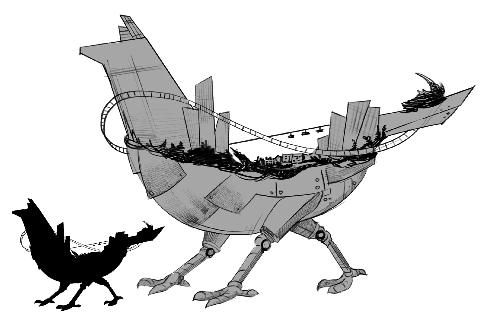 Walking cities - main city final sketch