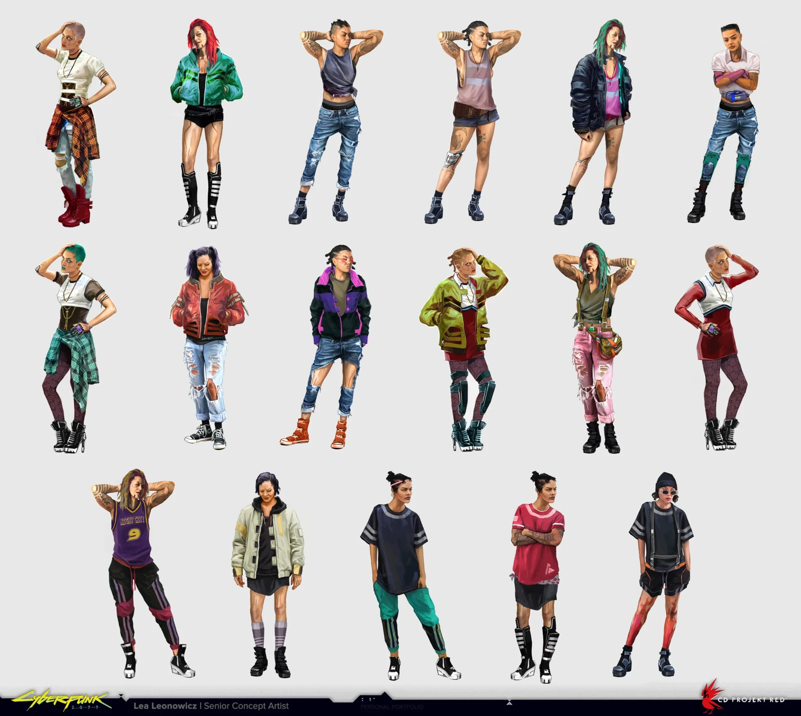Cyberpunk fashion exploration - crowd studies