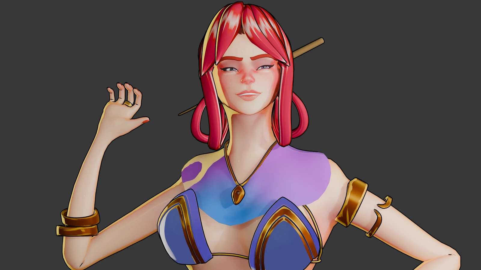 Main render done in Blender using EEVEE
