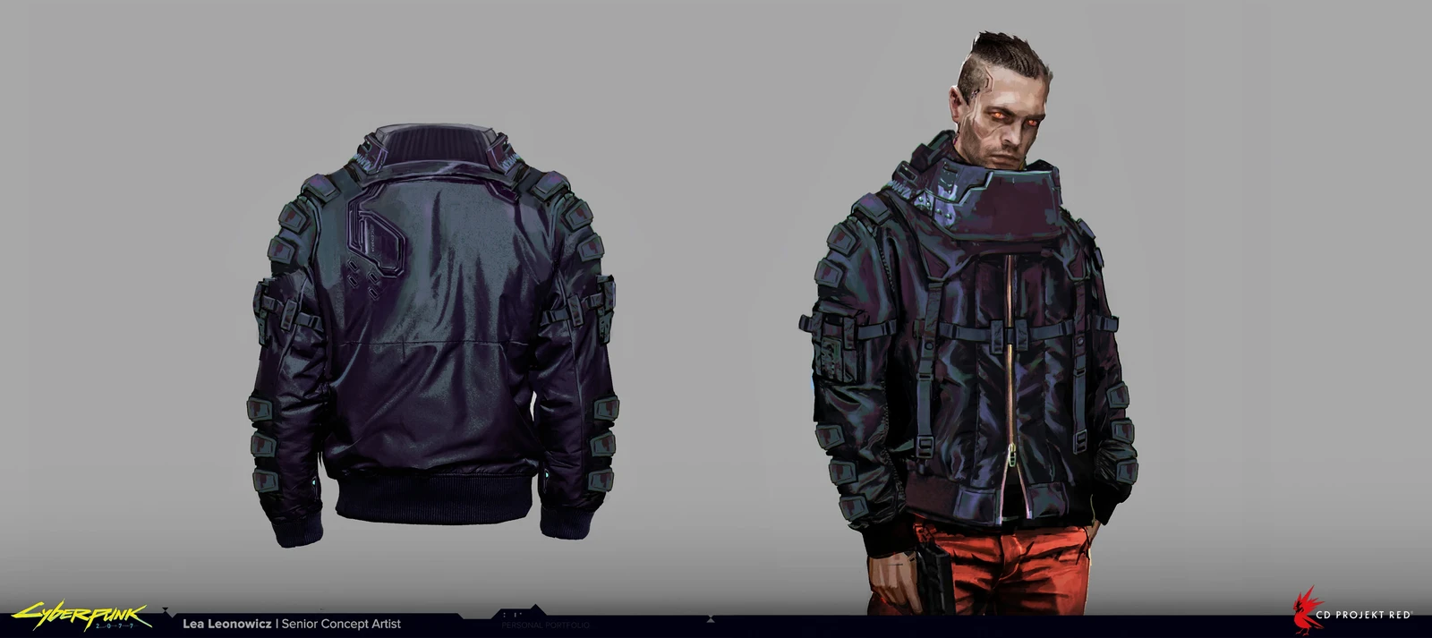 Cyberpunk jacket design details