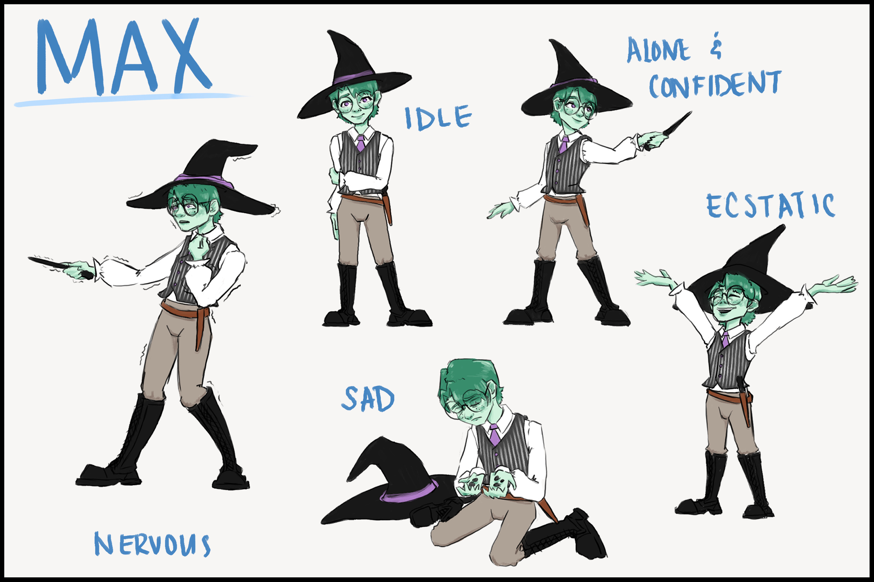 Max poses.