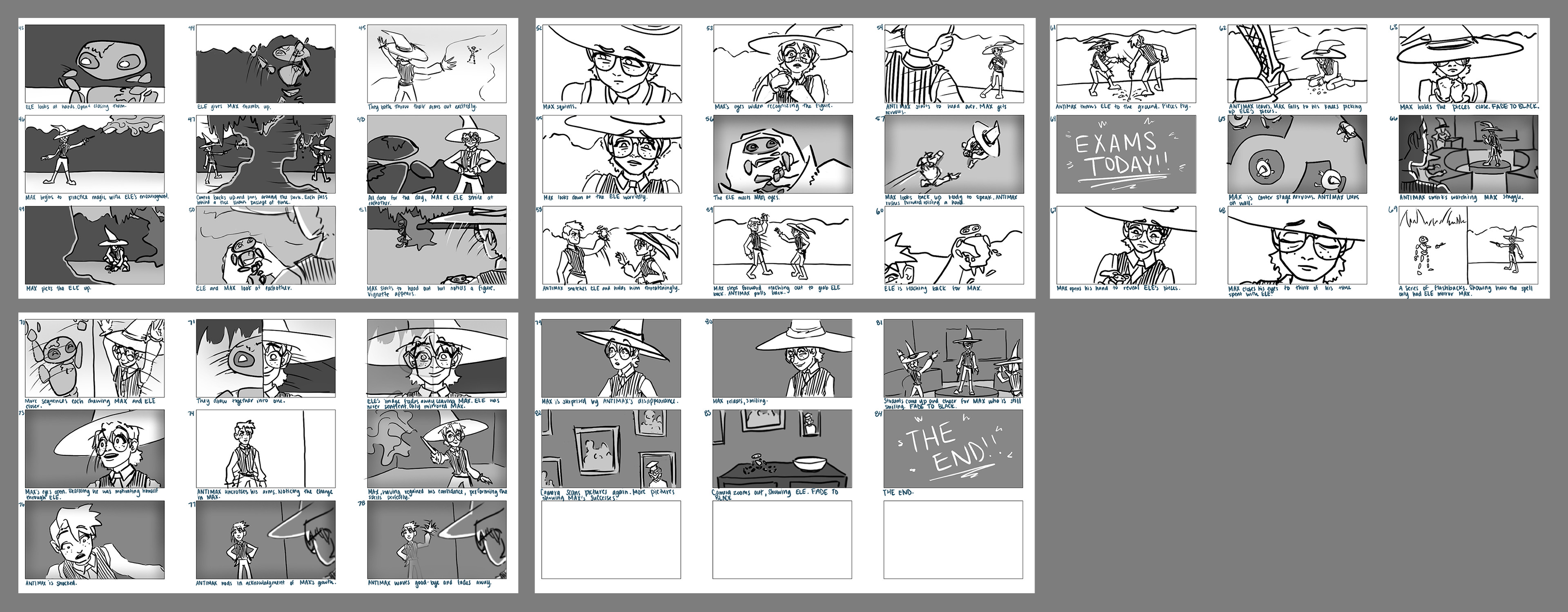 2nd half of the storyboard.