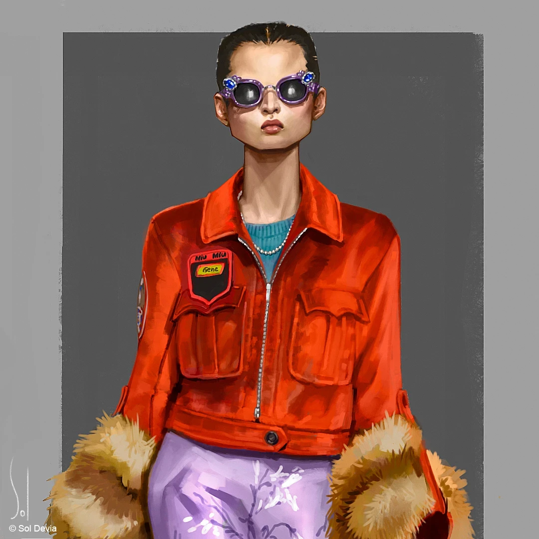 Fashion art study, runway closeup