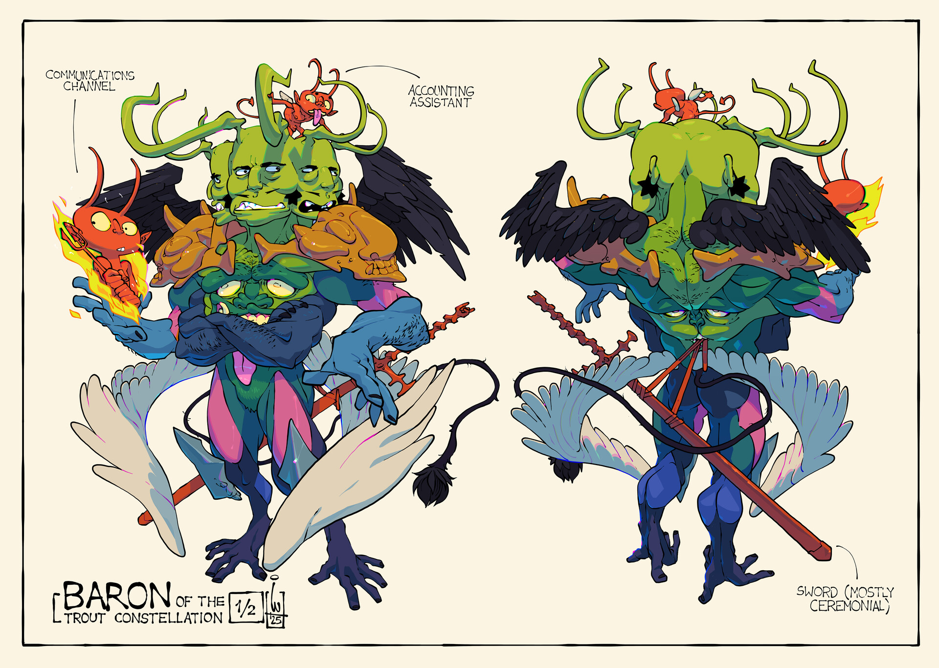 Baron of the Trout Constellation character design