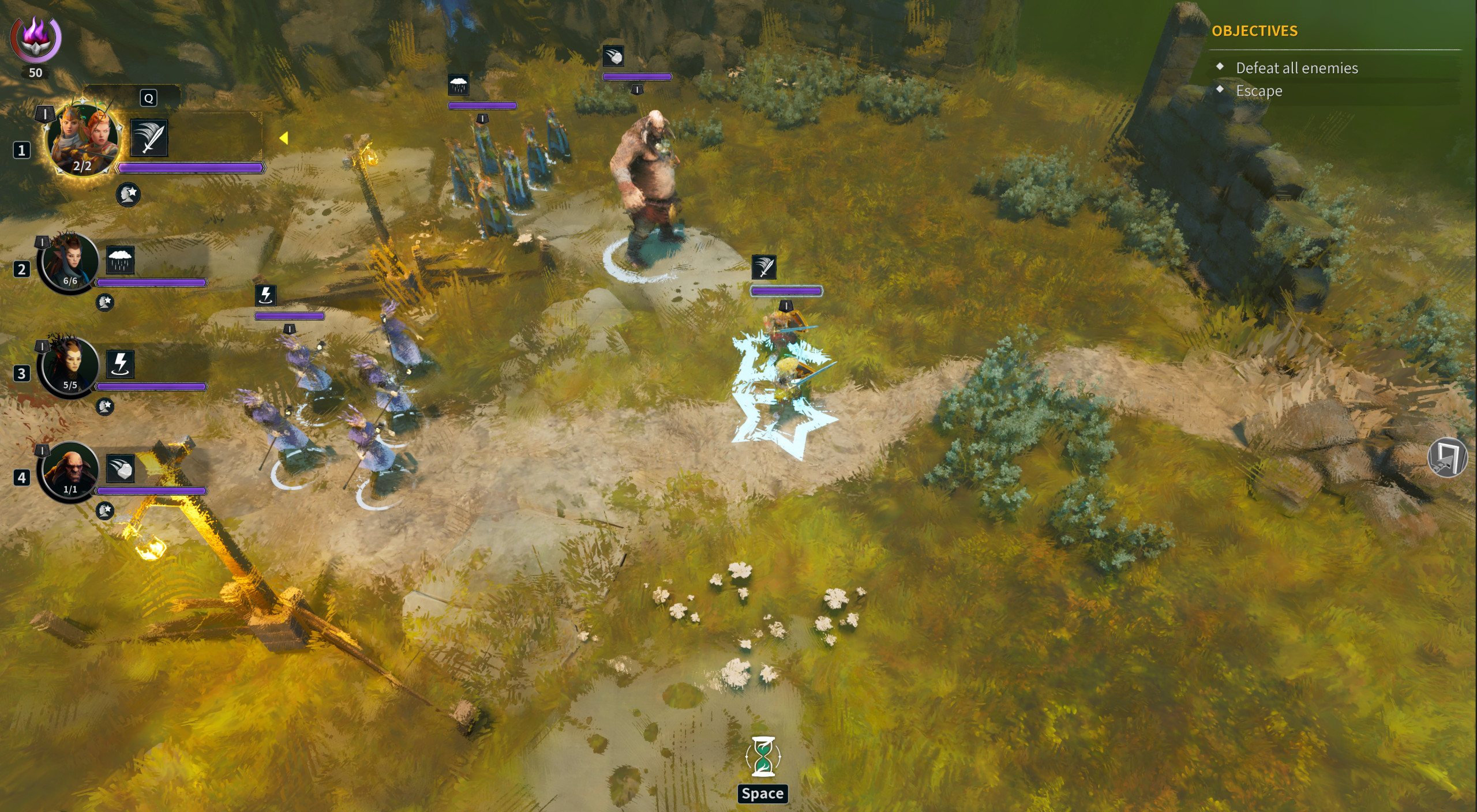 The "Match" HUD, used in battle levels.