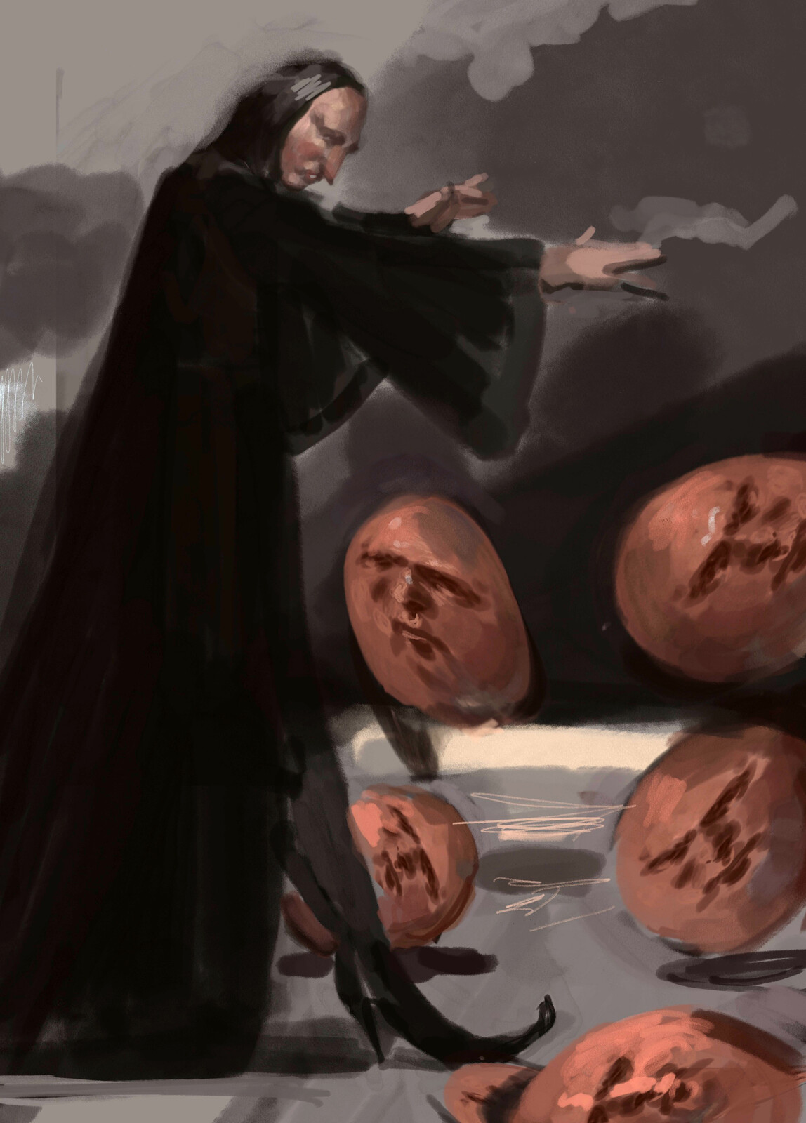 round faces sketch
