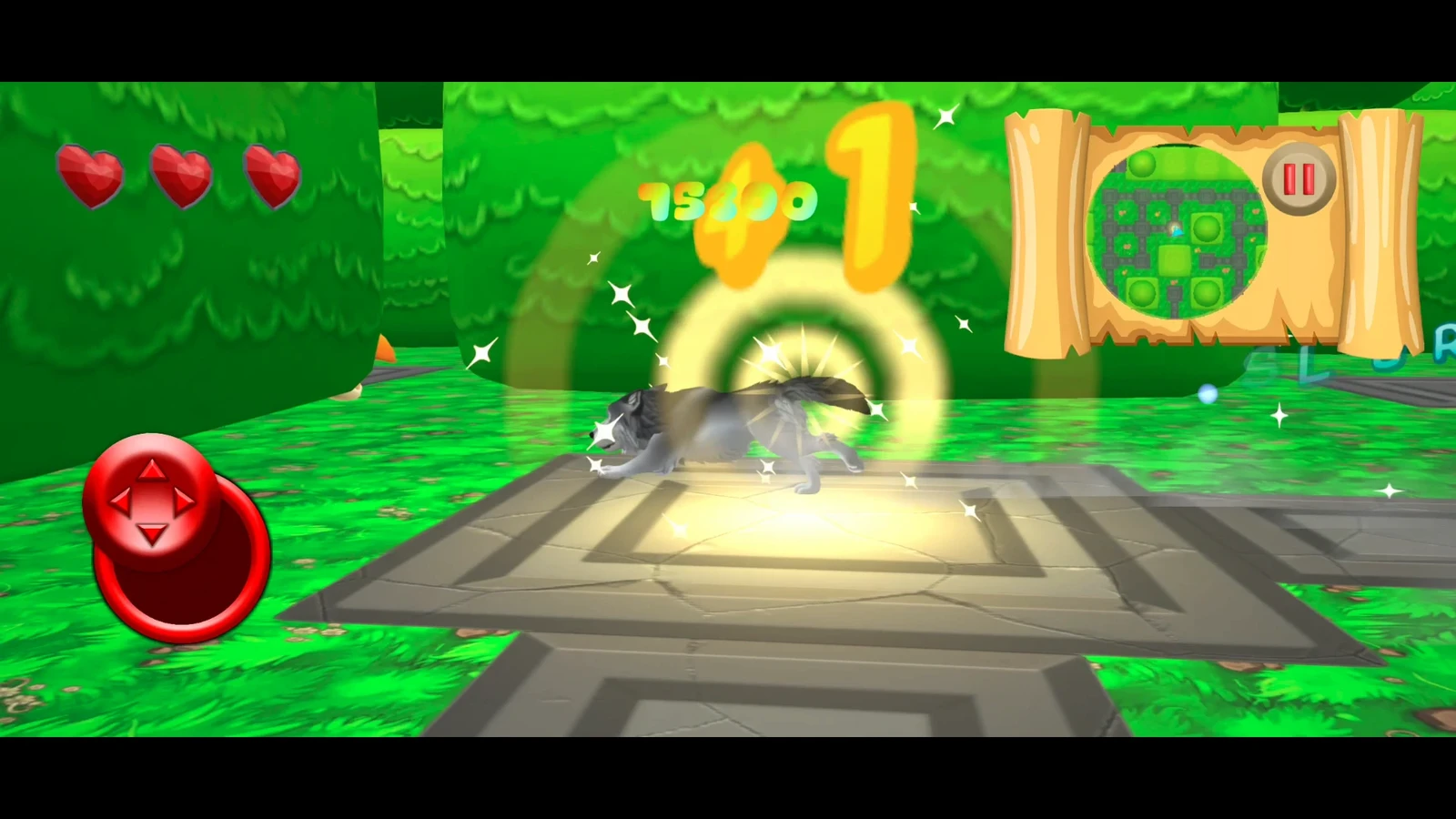 Wolf playable freshly collected a gold coin.