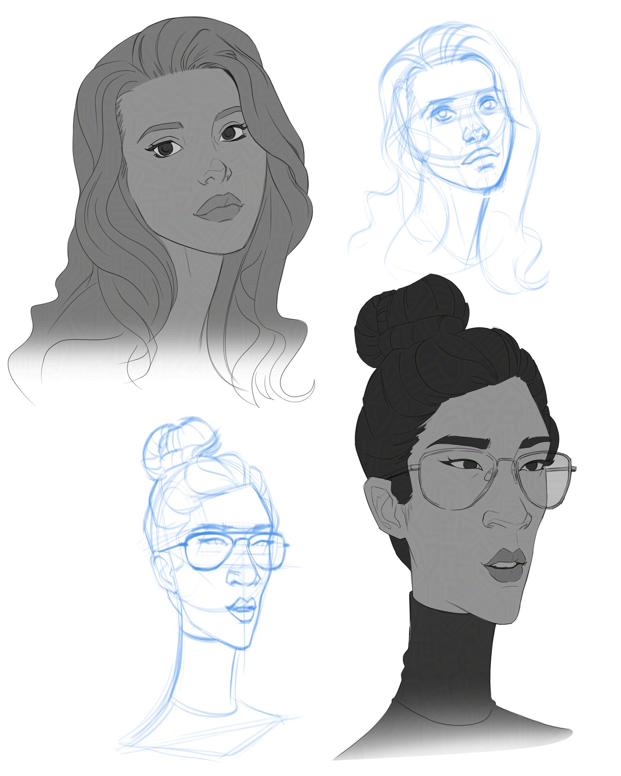 Quick Sketch Portrait Studies