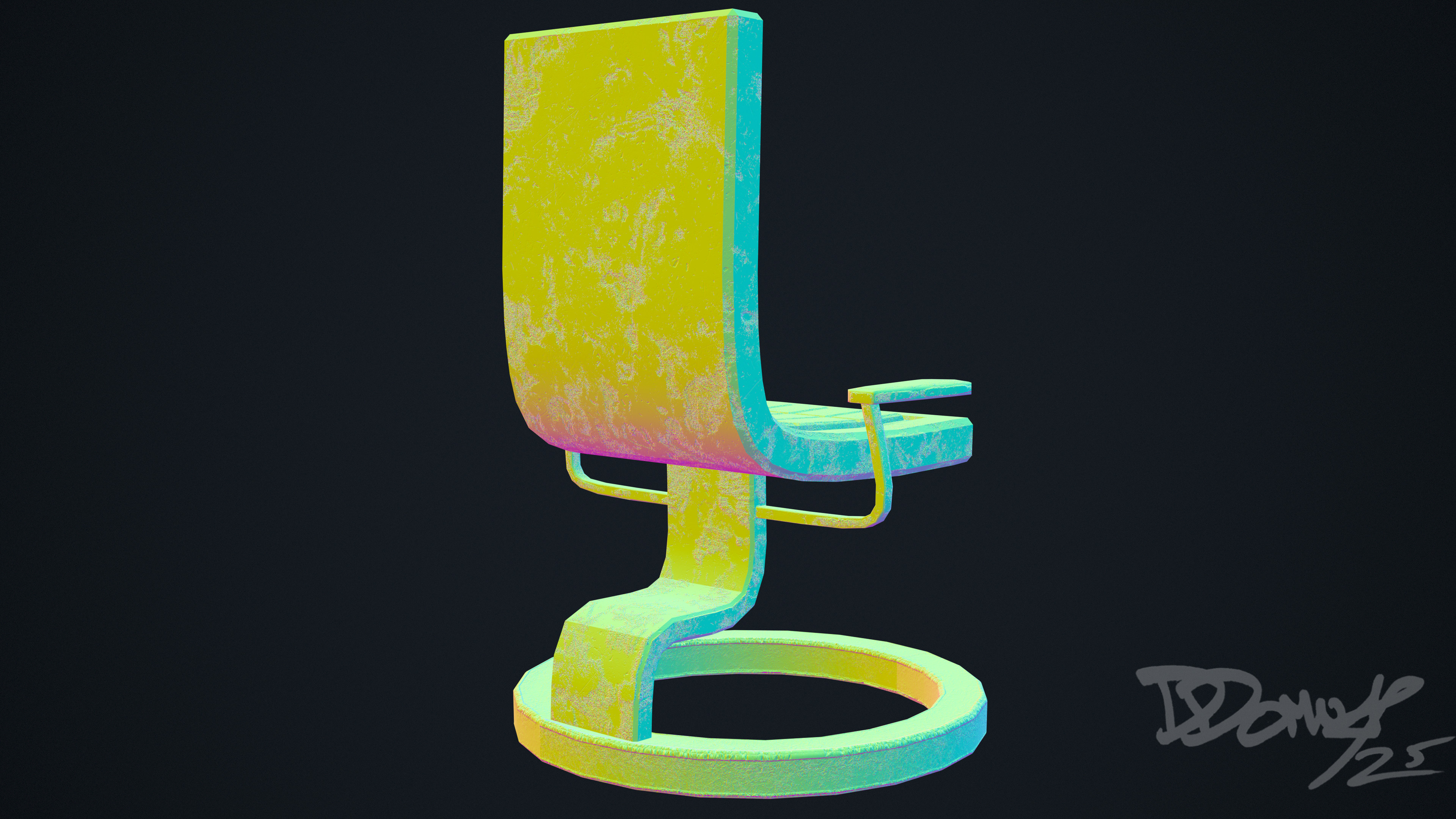 Normal map back view