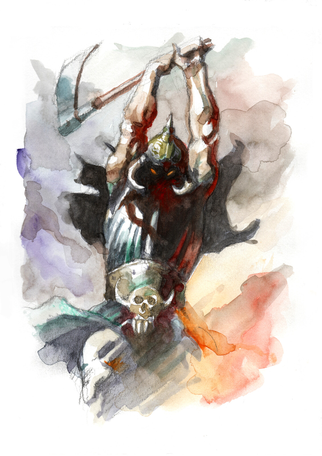 Death Dealer watercolor study