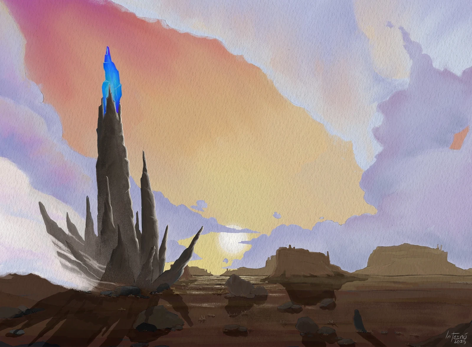 Final
I gradually refined the piece through multiple passes, focusing on edge control, texture, lighting, and detail.