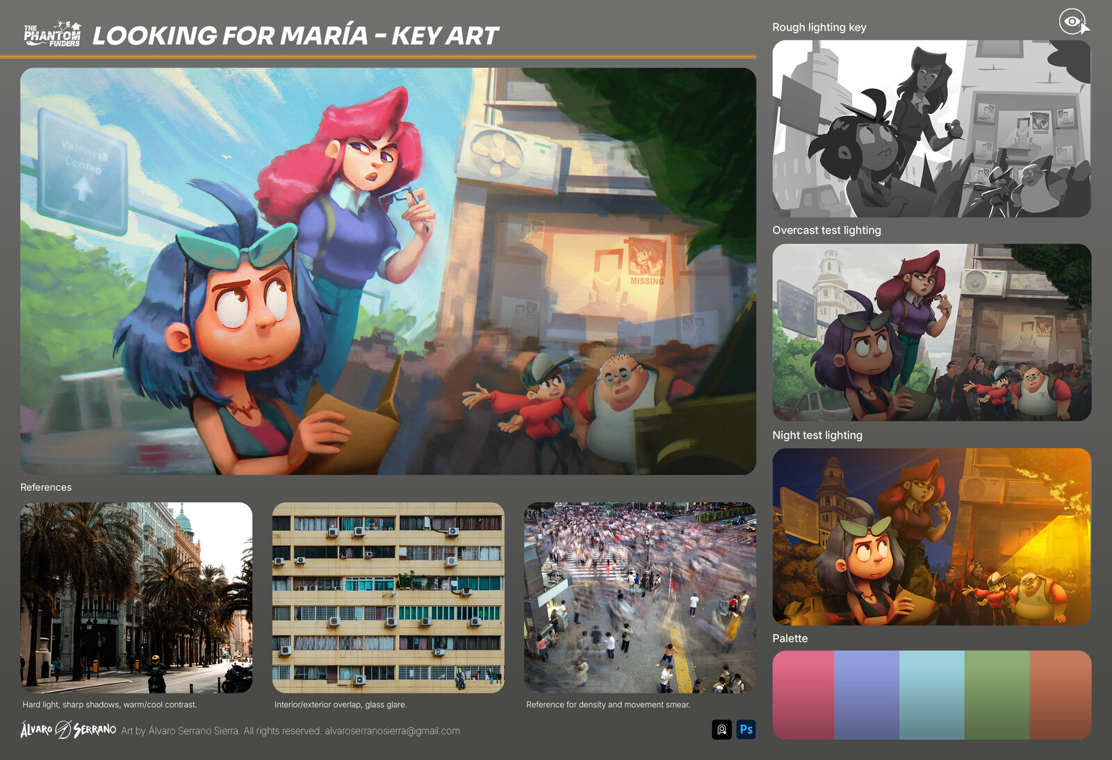 Looking for María (The Phantom Finders) — Key Art (VisDev | Digital 2D | 2025)