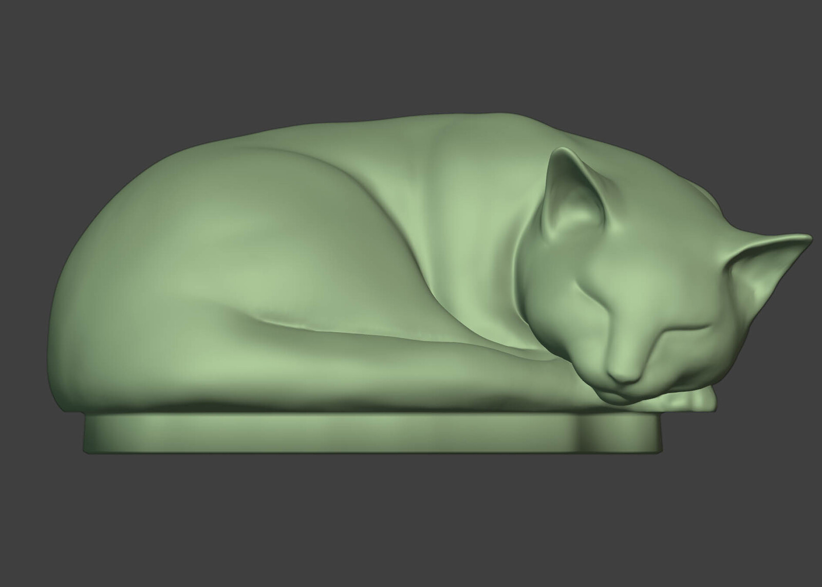 I realized that I needed some sort of lip so that I could let the silicone mold wrap around the bottom of the cat for an attempt at a hollow wax shell. 