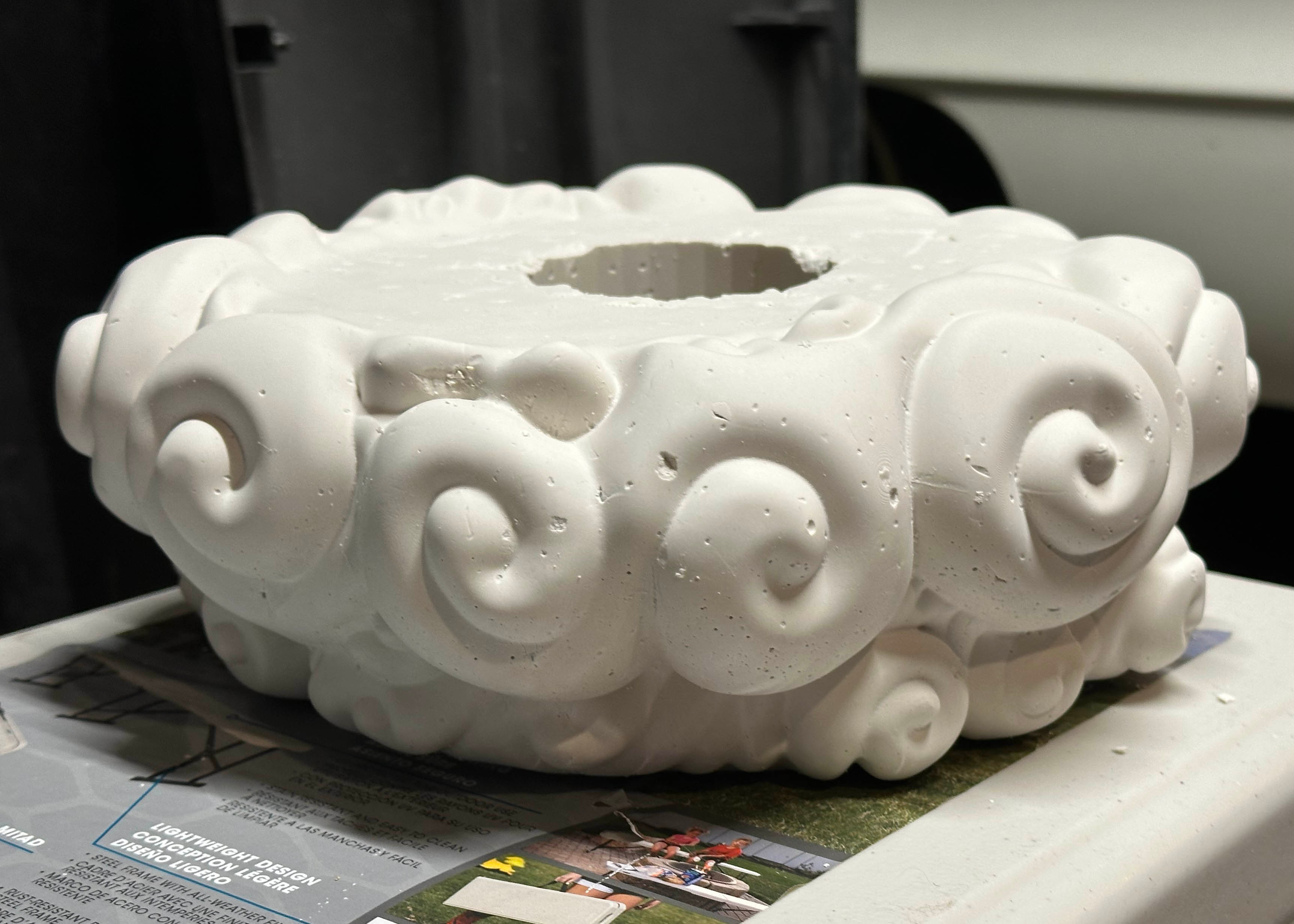 Another angle of the plaster base