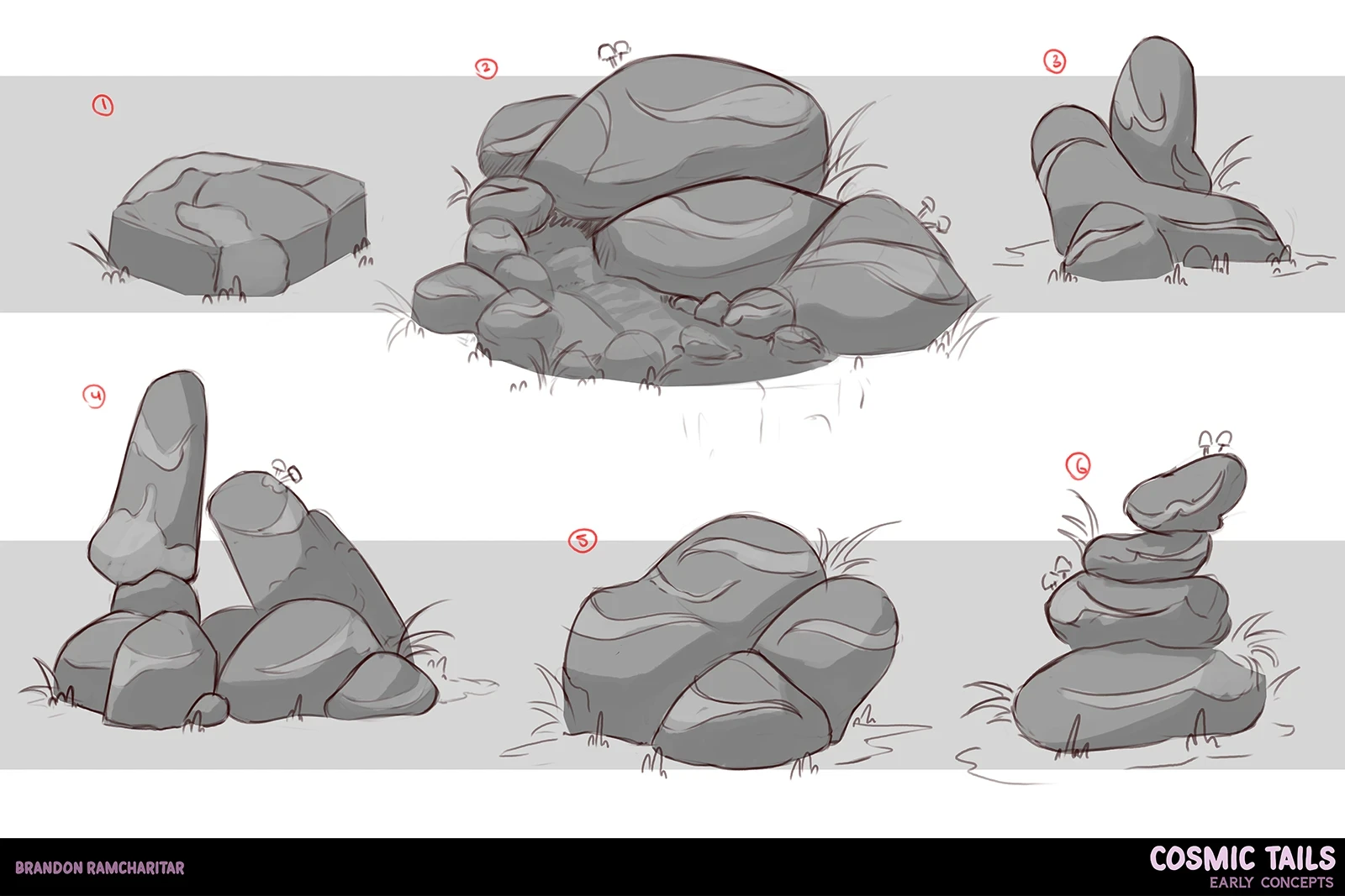 Rock explorations for Cosmic Tails