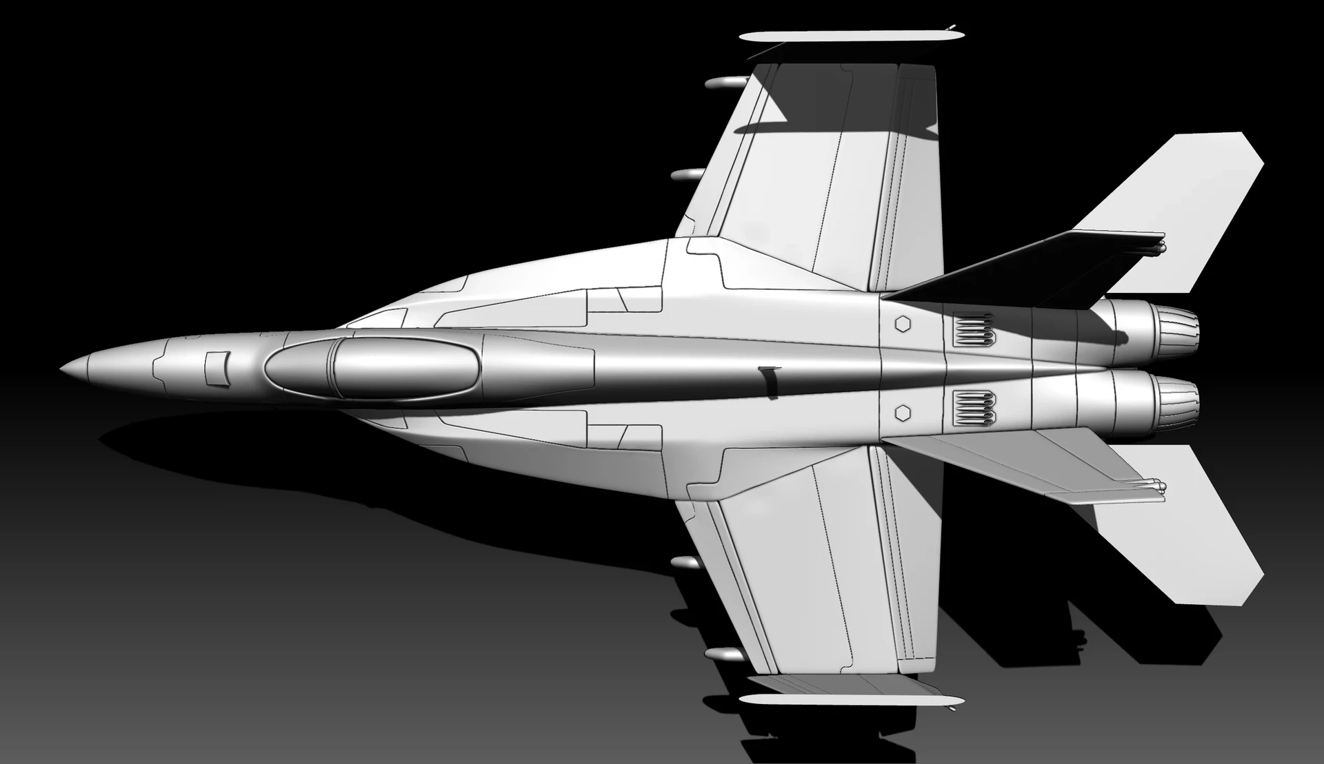 FA-18E Super Hornet - Low Poly Fighter Jet
