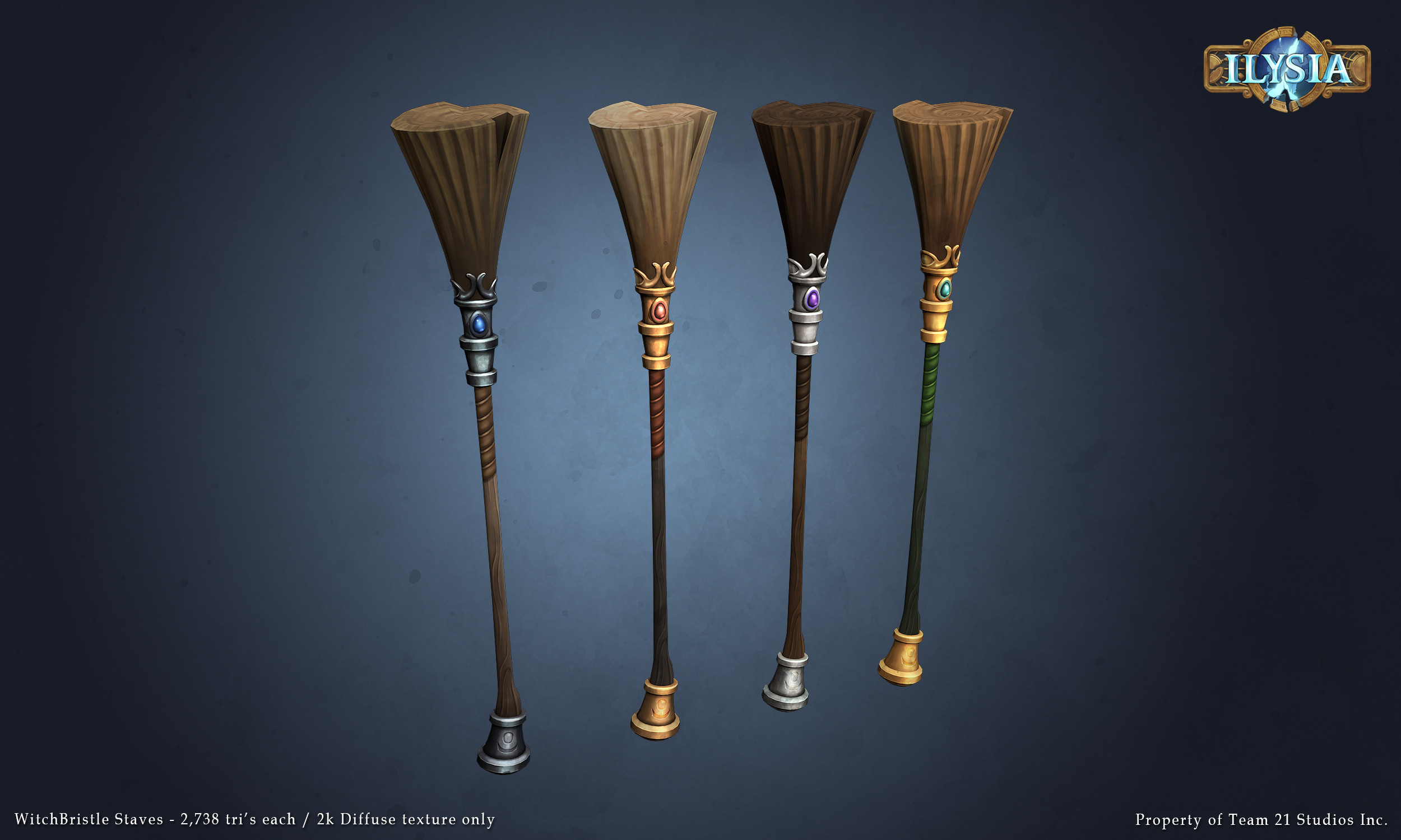 Variations of the Witch Bristle Staves