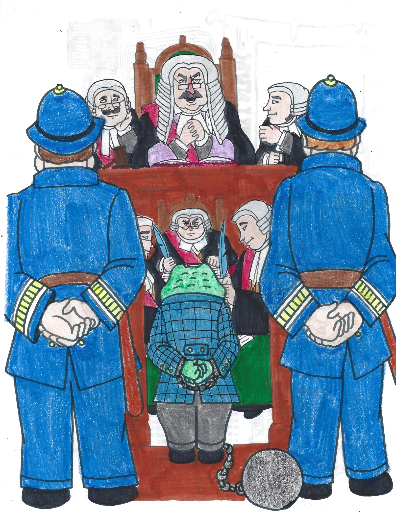 For the incorrigible rogue and hardened ruffian whom we see cowering in the dock before us.