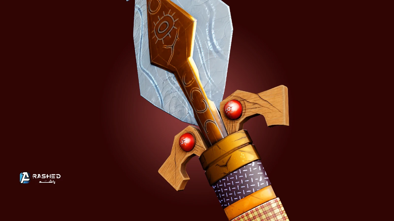 Stylized Gold Sword | Game Ready | سيف ستايلز ذهبي
