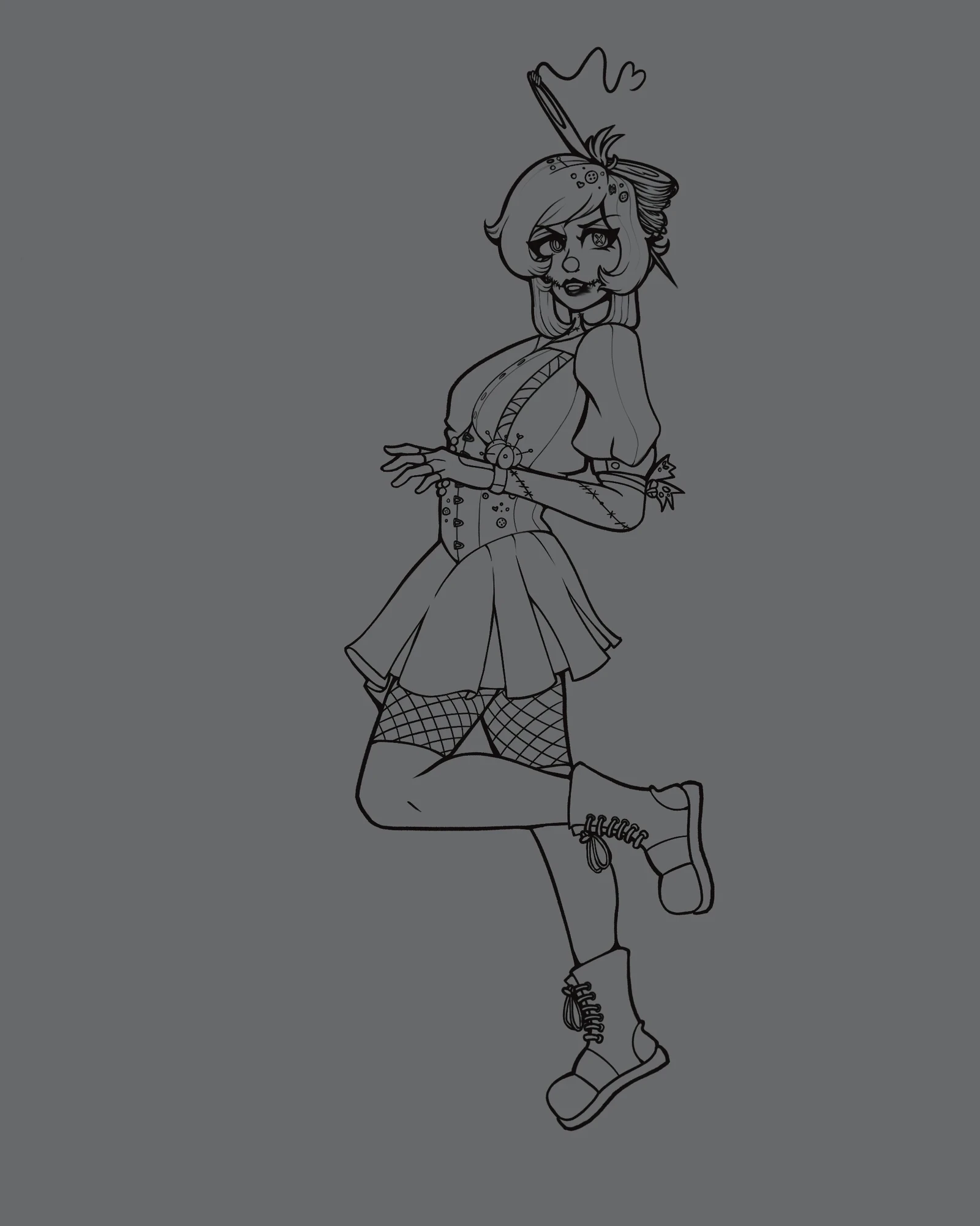 Bobbins line art