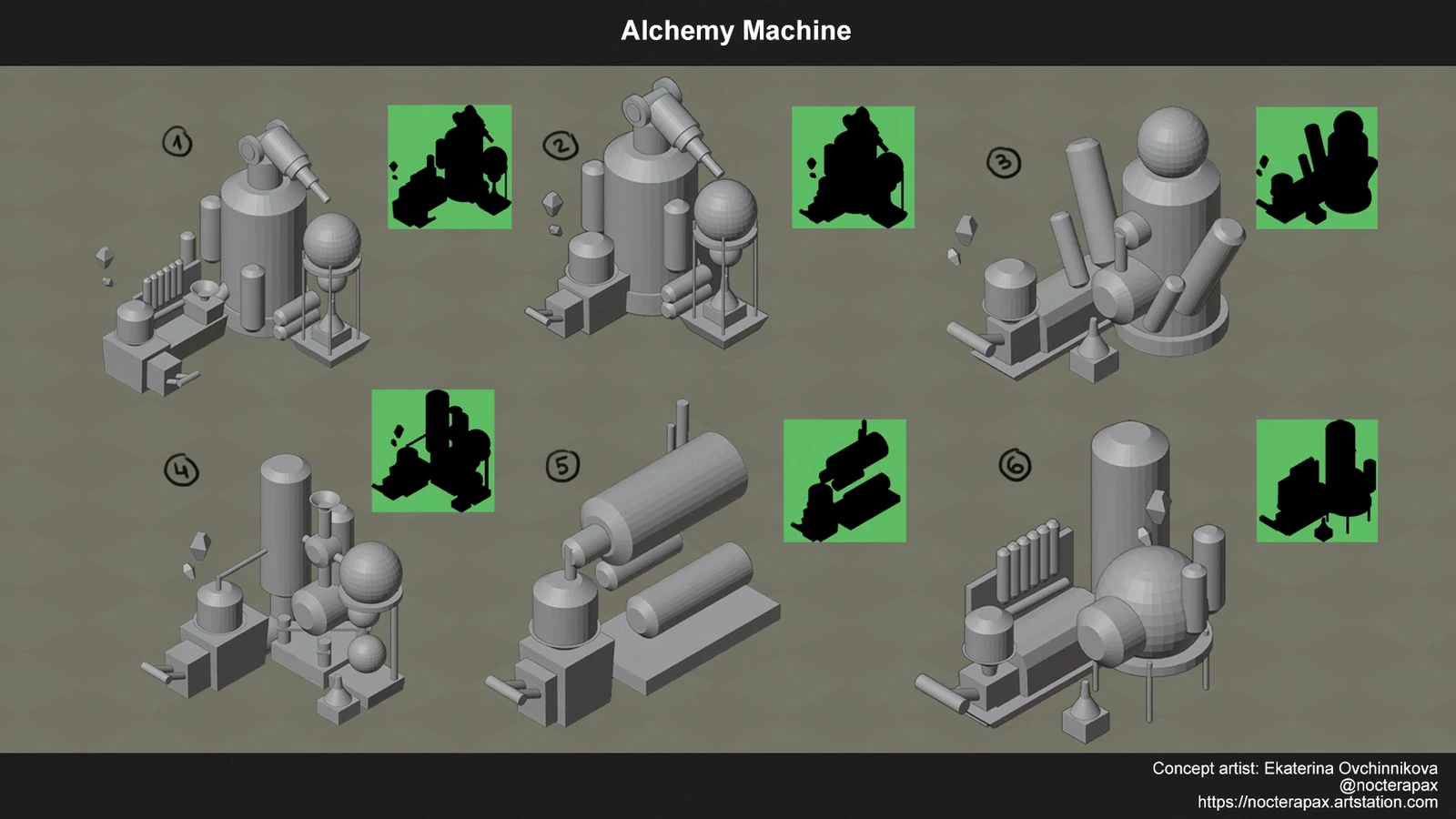 3D sketches, looking for main shape design and silhouette