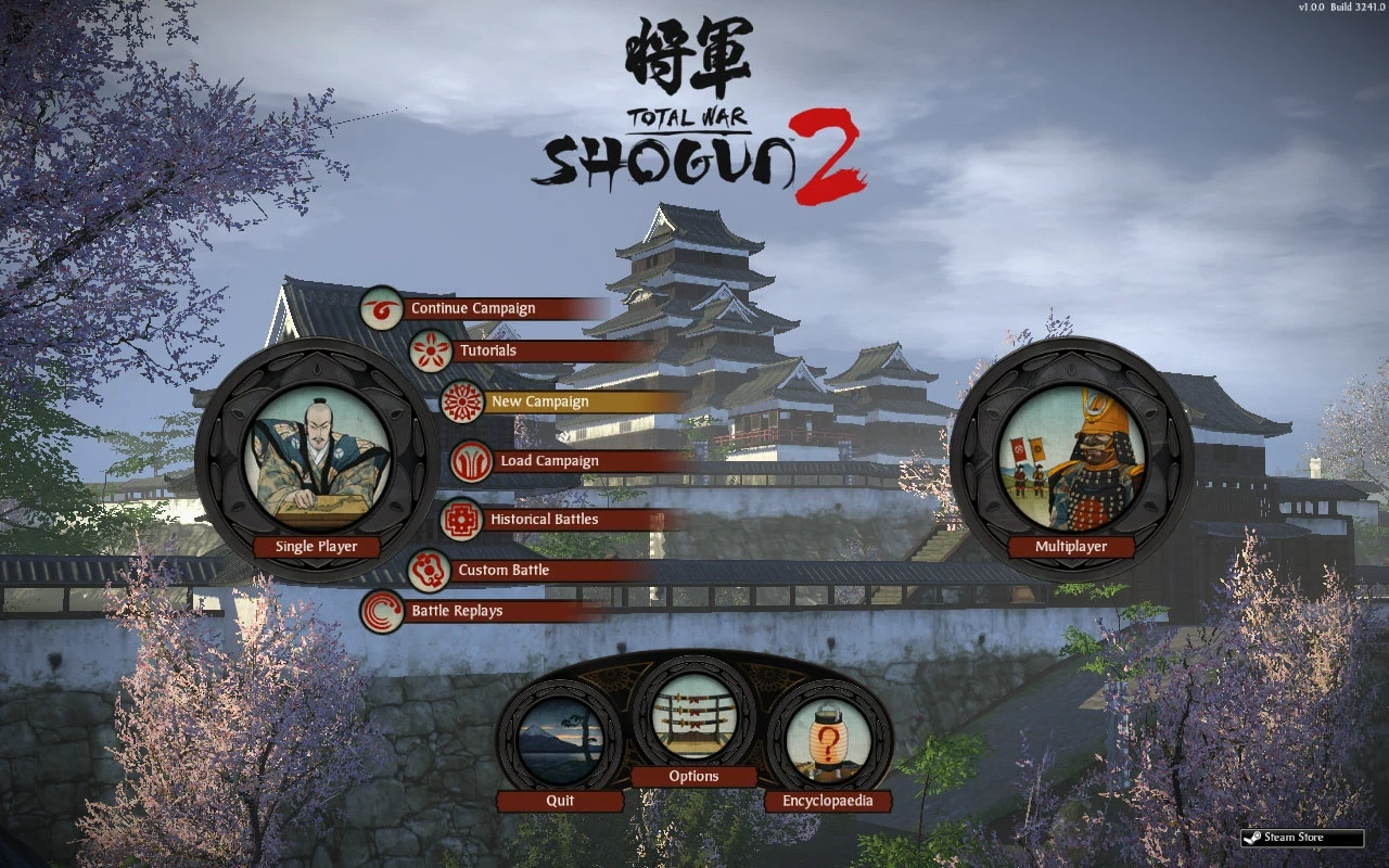 Shogun 2 main menu