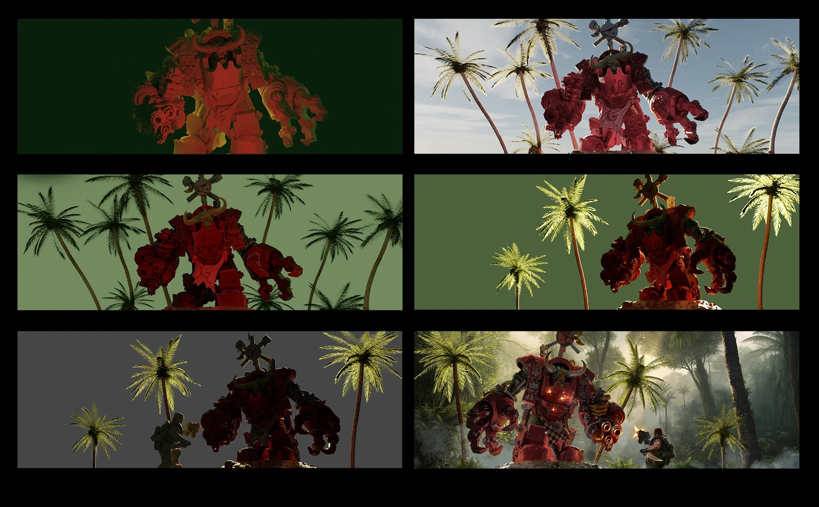 Blender wips with different light.