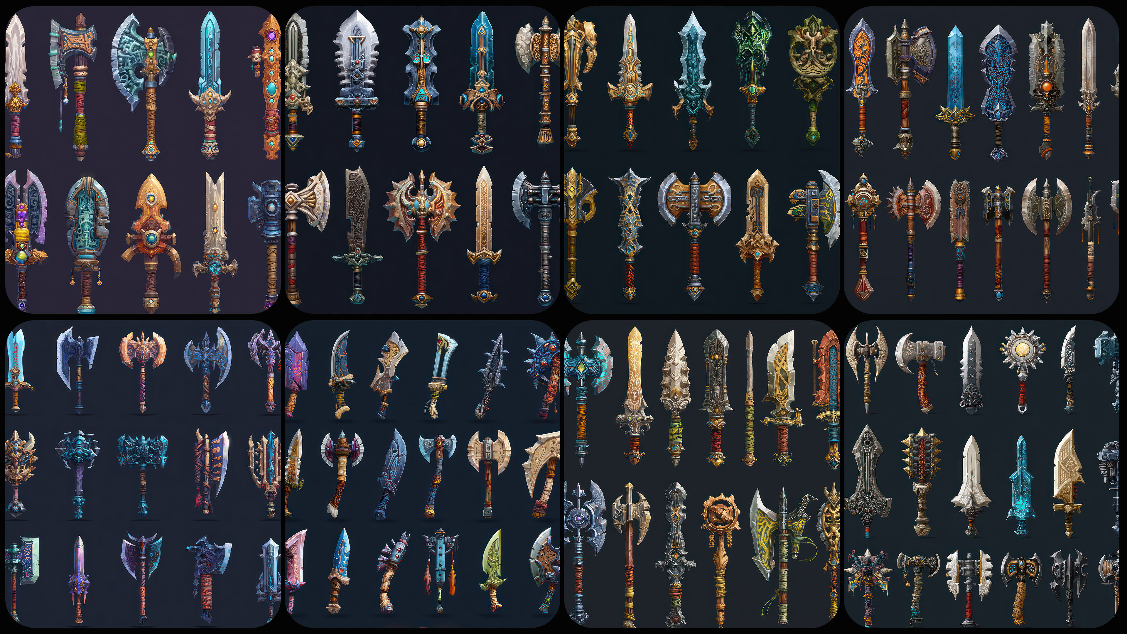 260 Weapons Stylized Asset Reference Image Pack v.15 |4K|
https://www.artstation.com/a/50078353