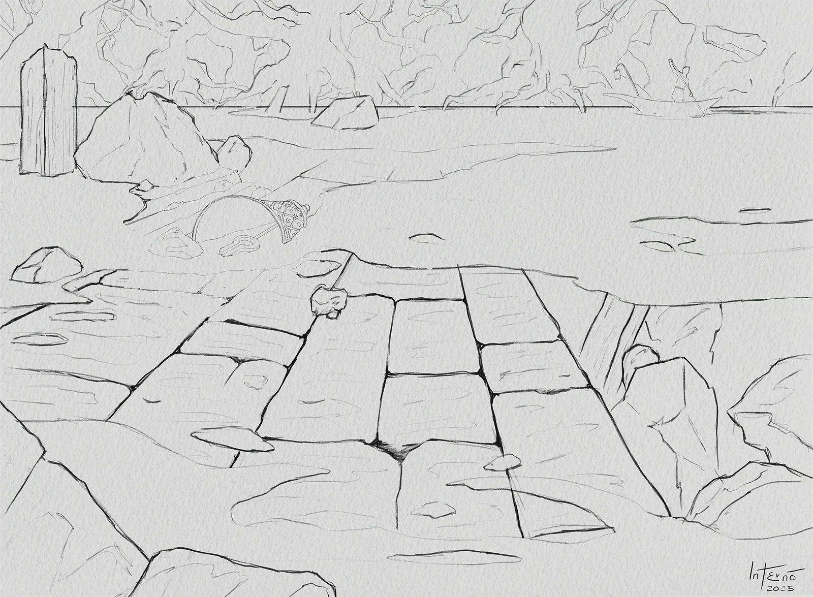 Drawing

This time I tried to keep a really loose drawing, only focusing on the focal point. 