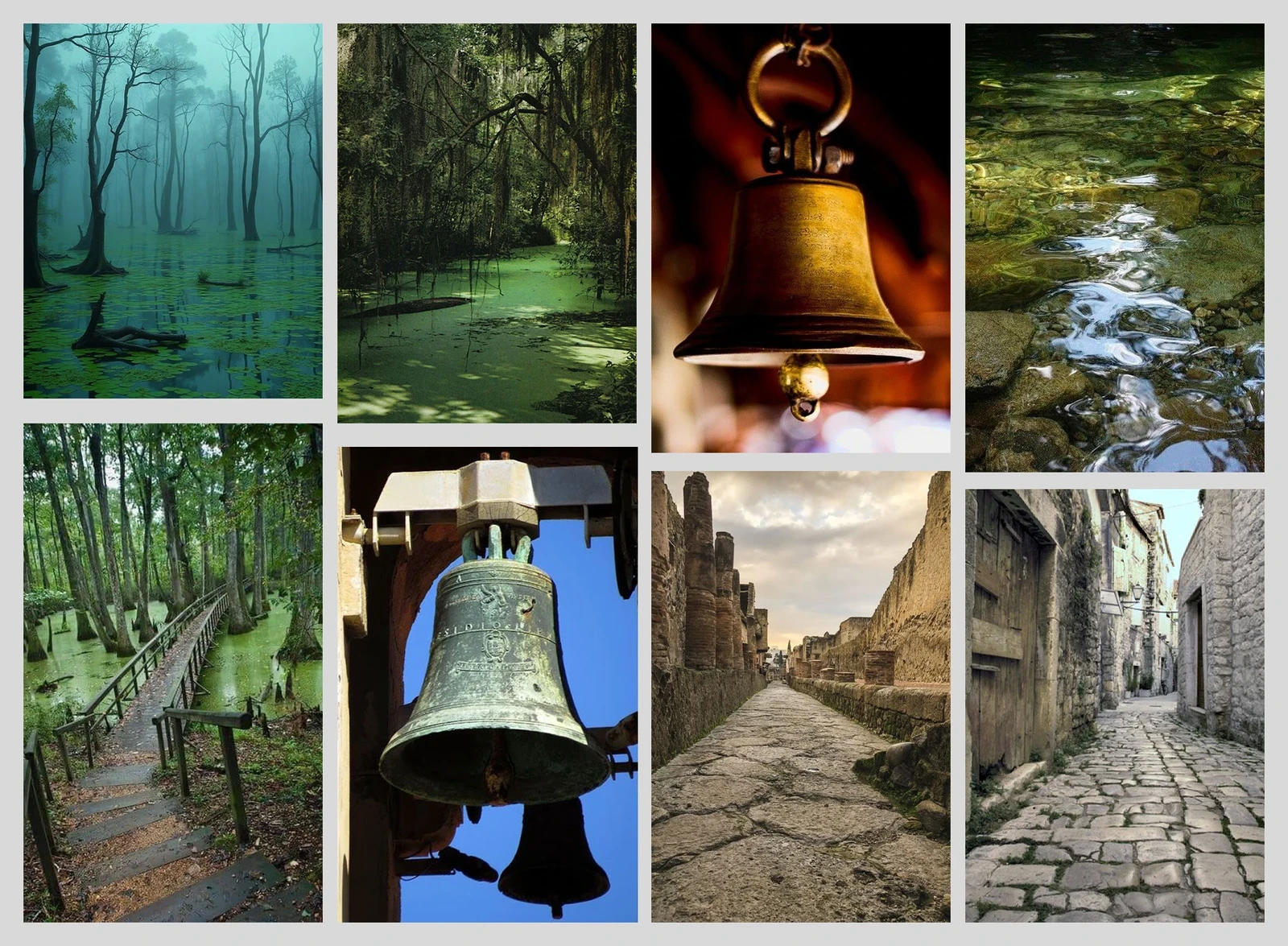Reference Gathering

Collected material of old bells, swamps, and ruins to ground the concept in the real world.

All reference images are the property of their respective creators and are used here purely for educational and inspirational purposes.