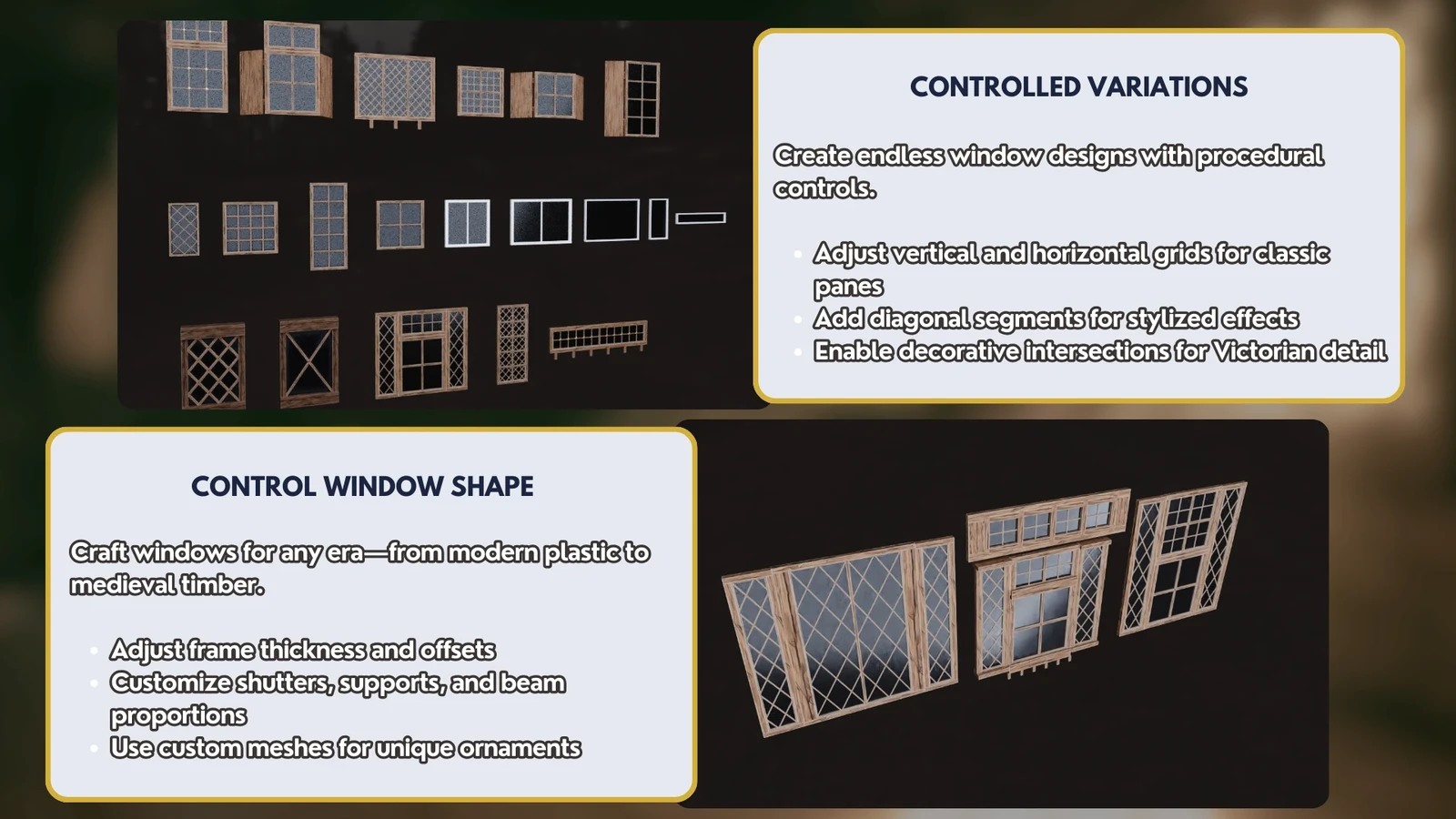 3DT Procedural Window Generator Geometry Node