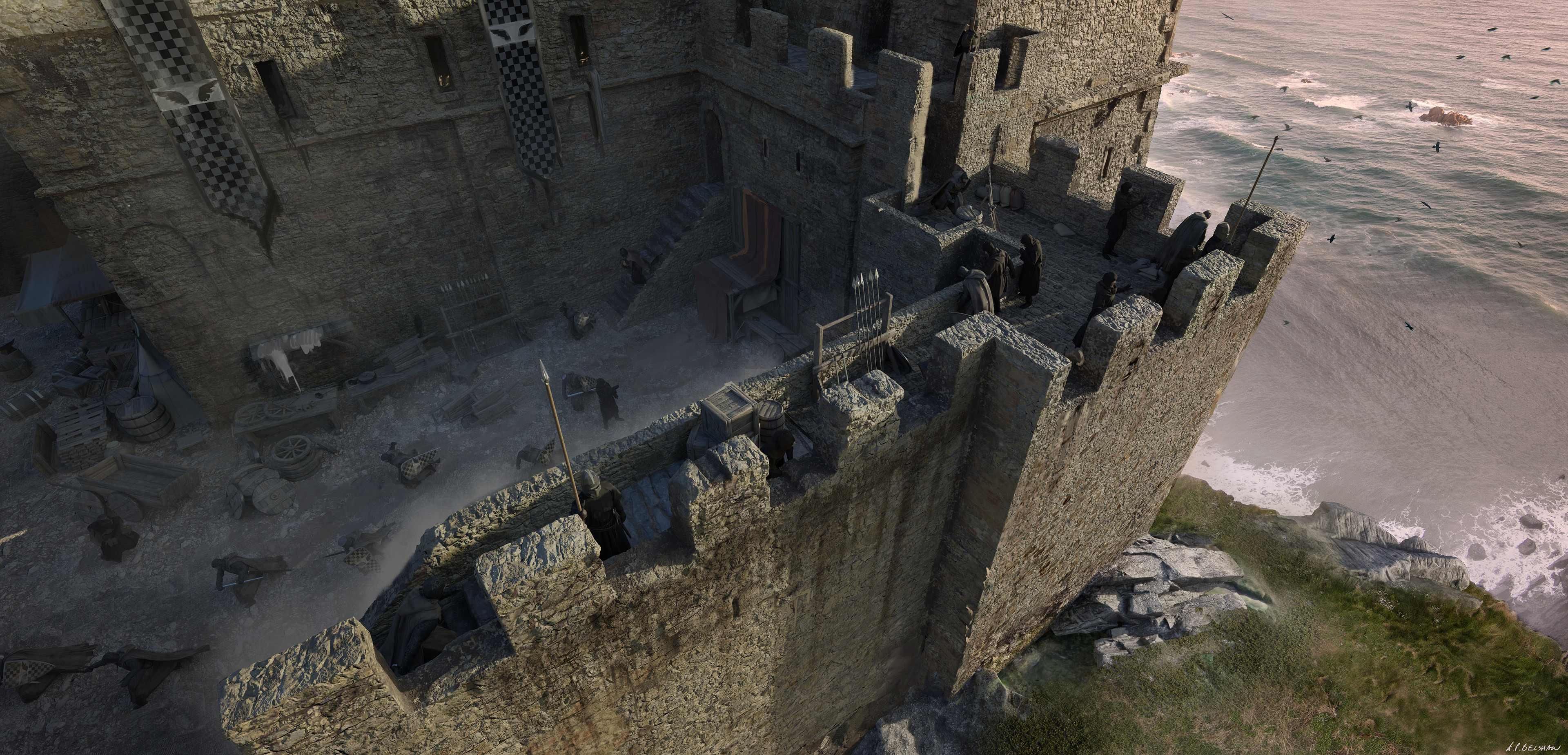 The battlements