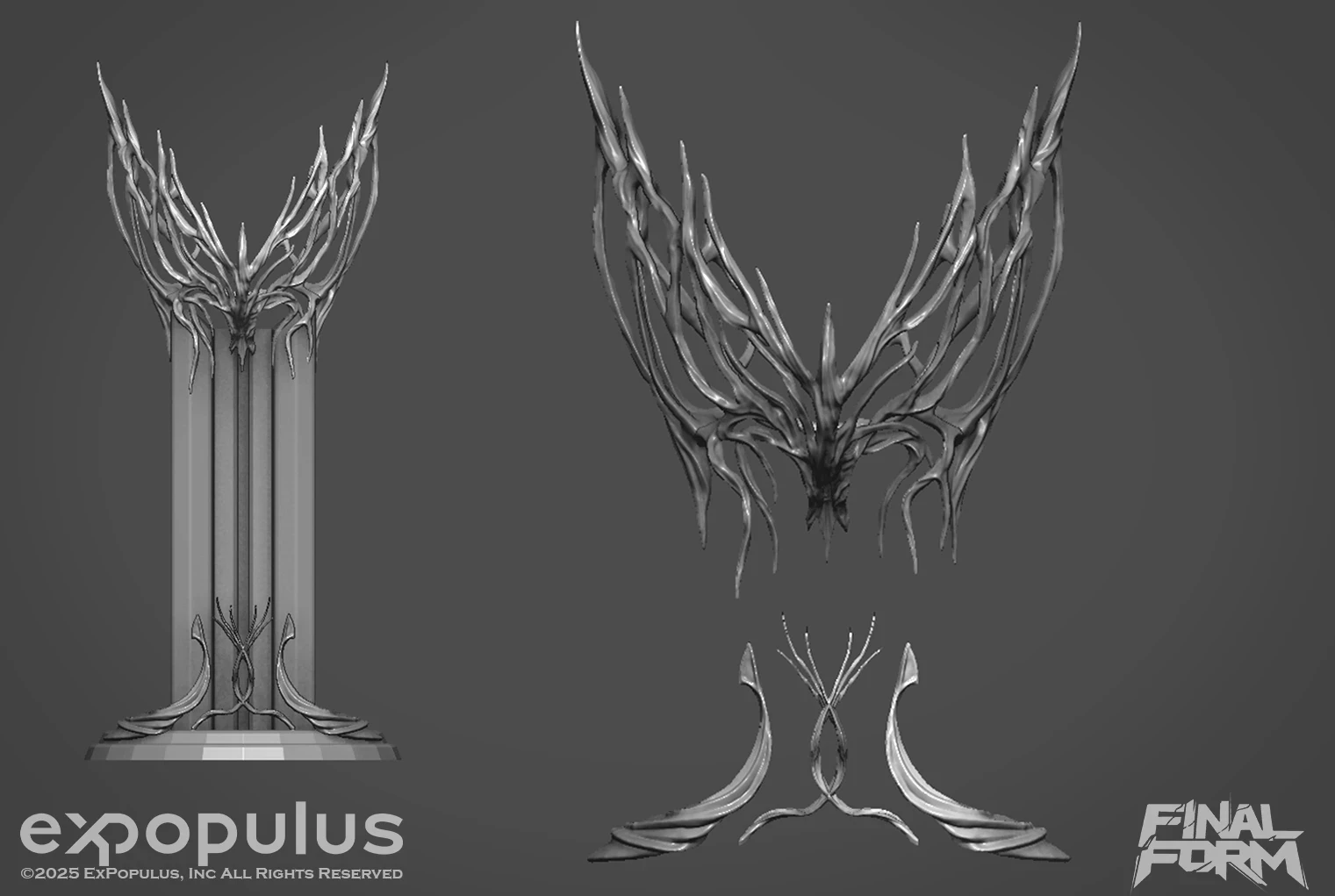 "House of Gods" central pillar detail model