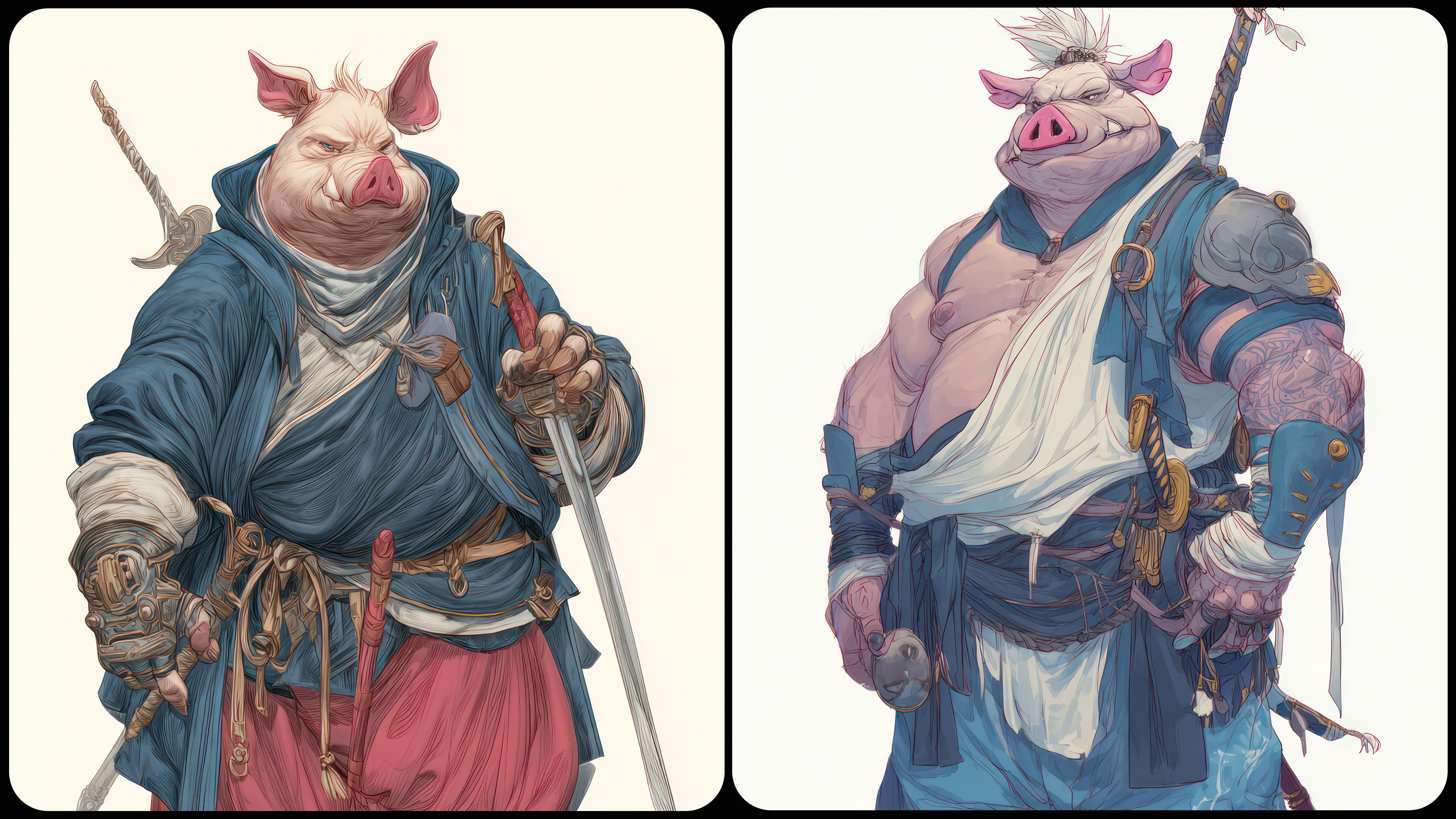 240 Pig Warrior - Cartoon Character Reference Image Pack v.335 |4K| 
https://www.artstation.com/a/50301973