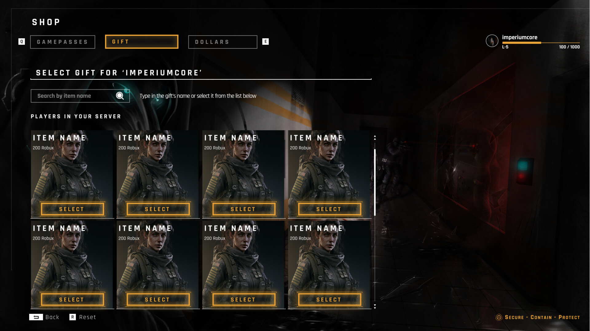 Solys Game User Interface Designer - SCP Game UI UX Design Roblox