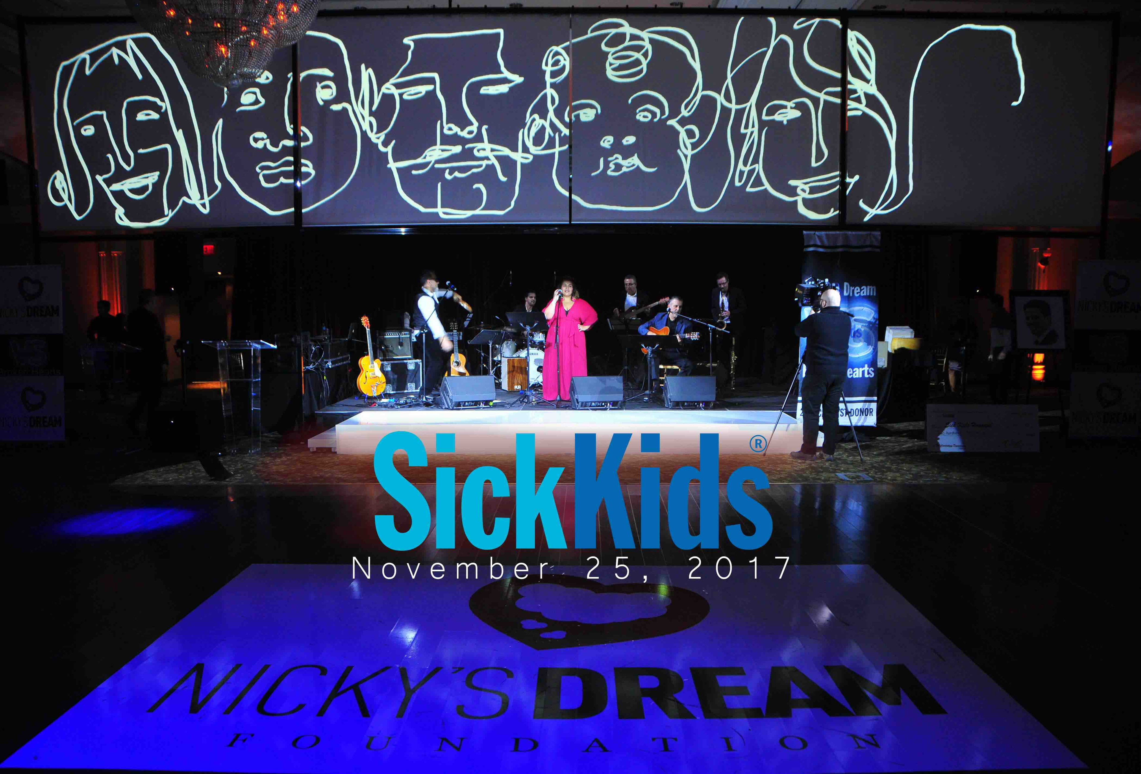 2017, Sick Kids Gala, Mancuso squared perform their award winning multi media art show.