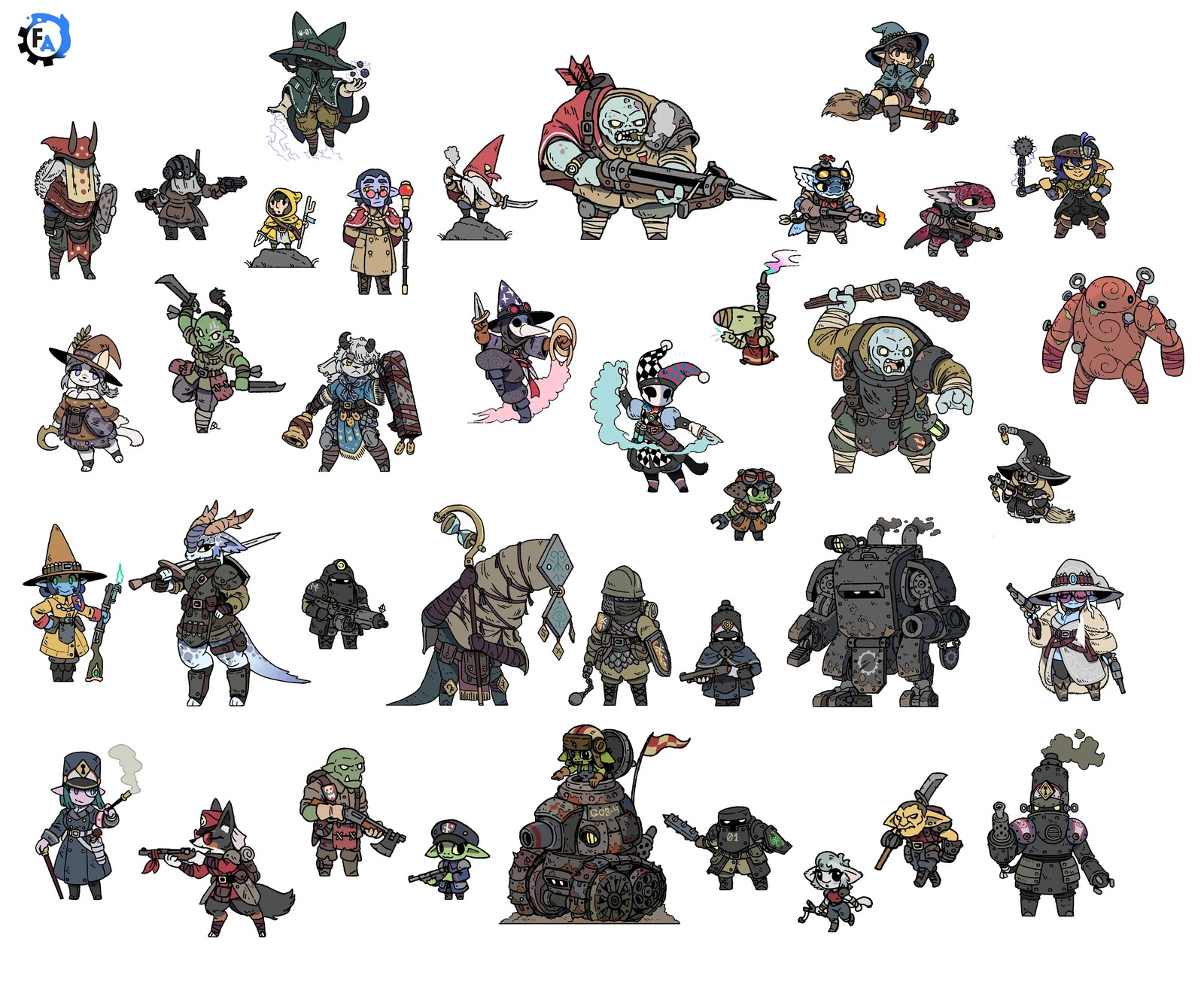 Several units, several not included in the close ups.