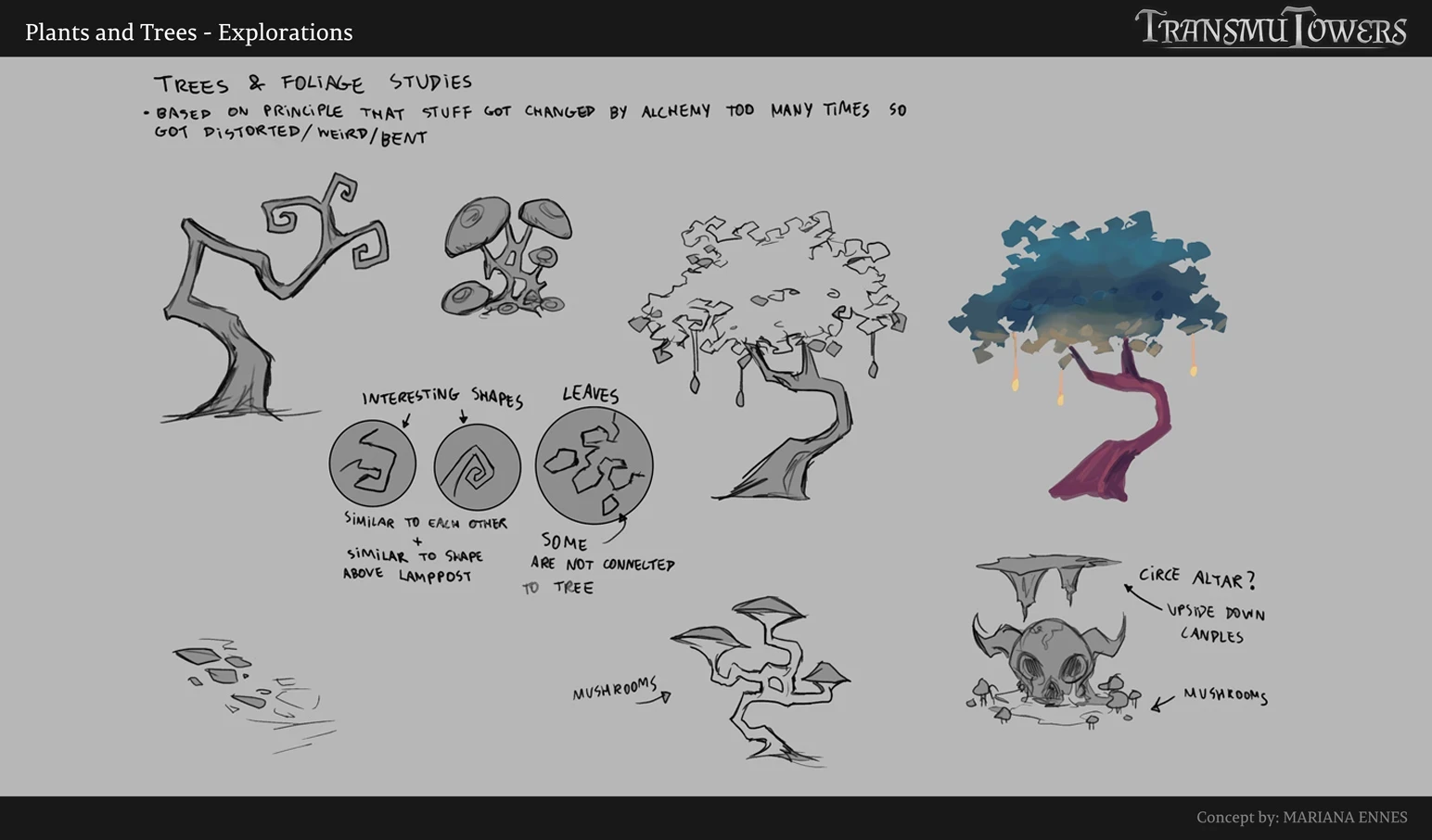 Exploration for foliage and how the game's world would behave